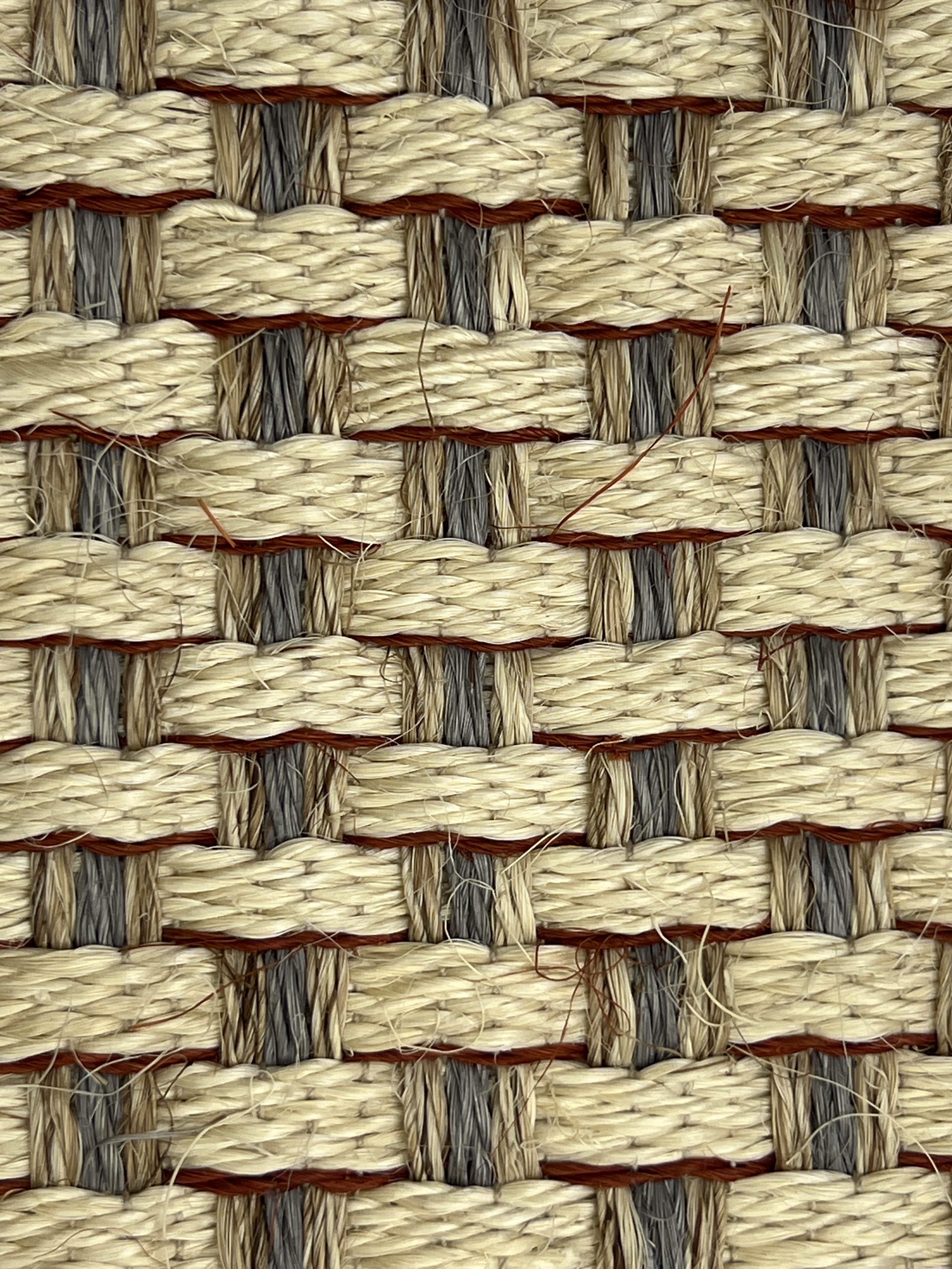 Brown and Cream Basketweave Area Rug