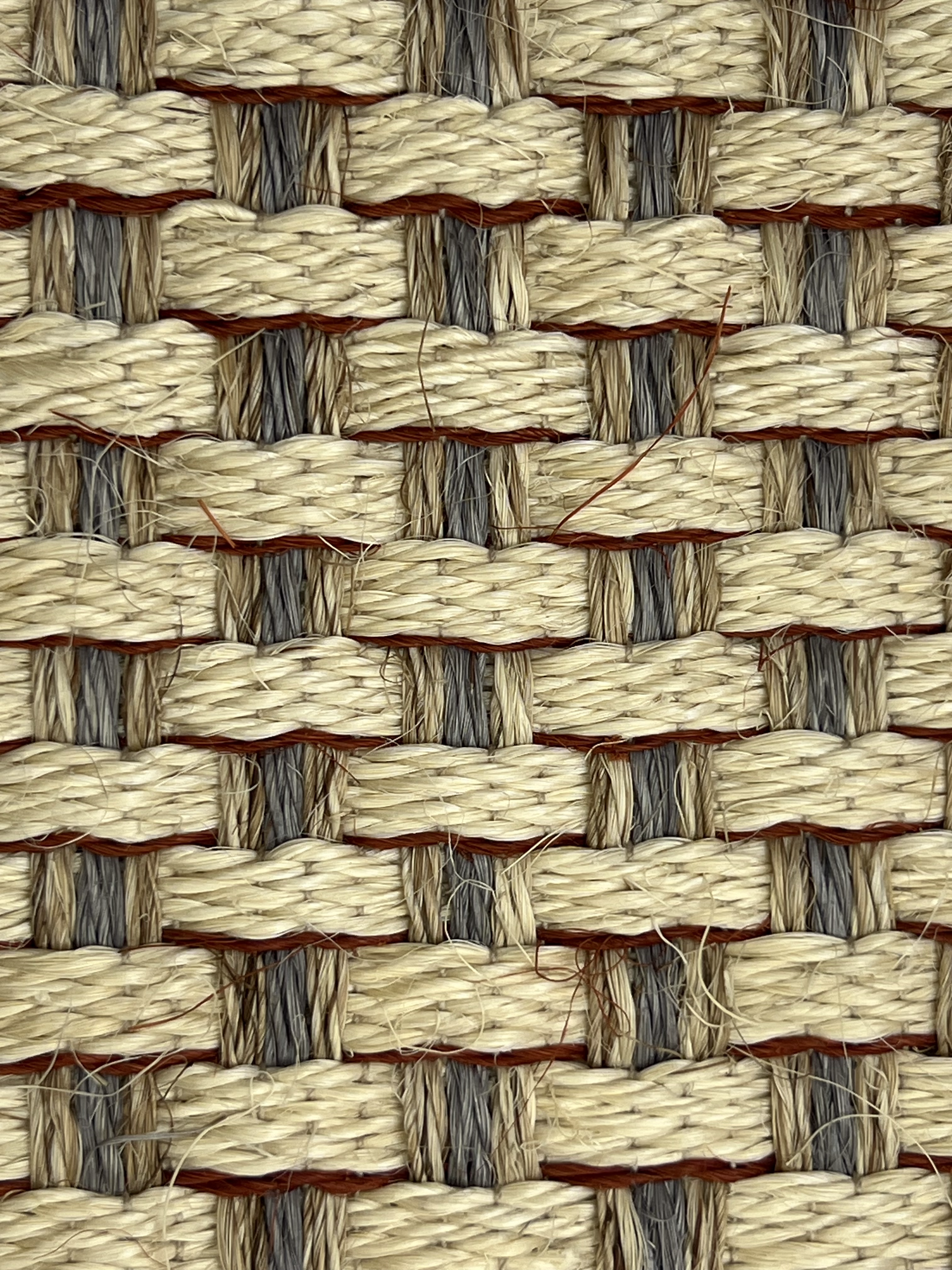 Brown and Cream Basketweave Area Rug