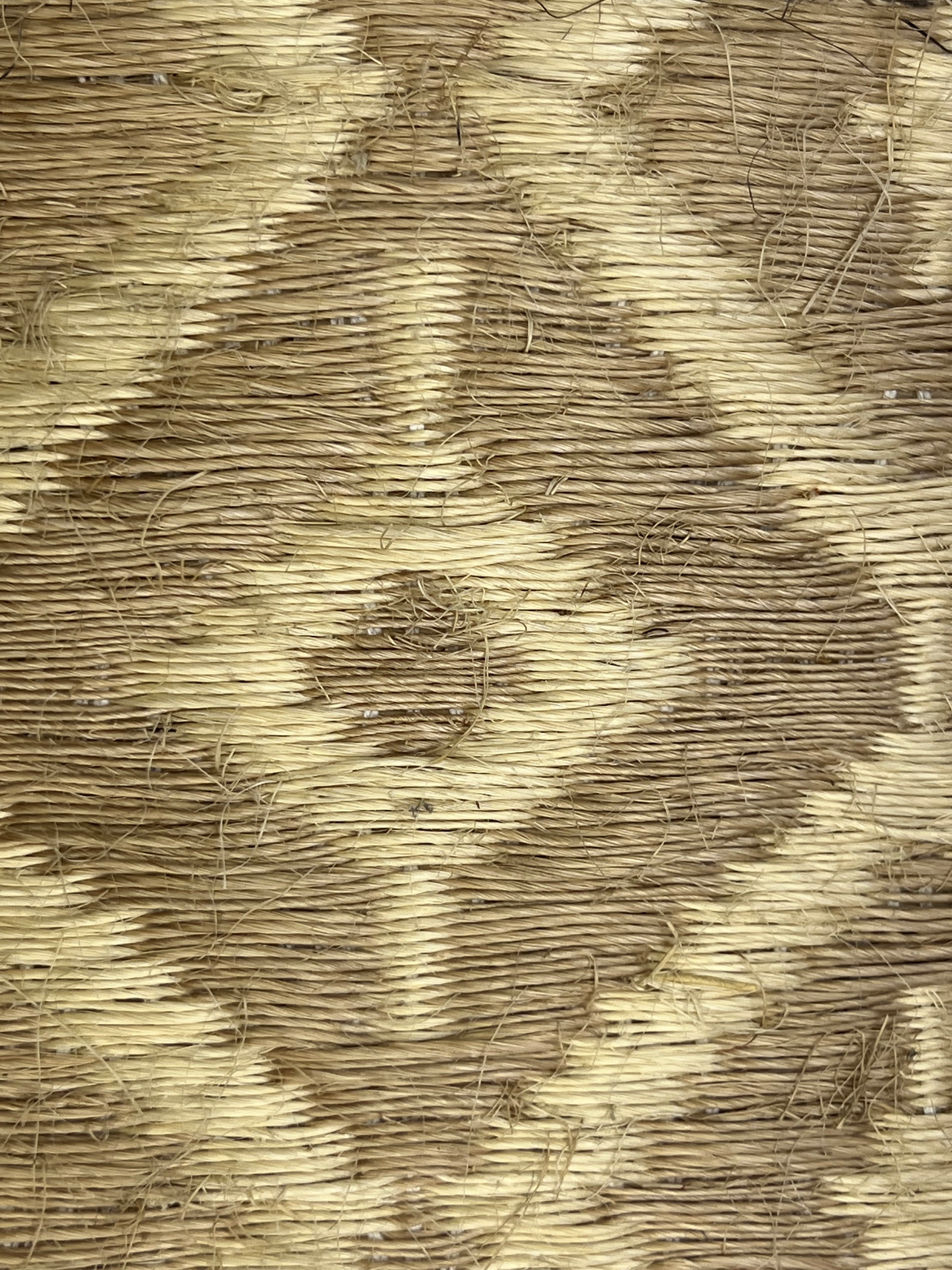 Taupe and Cream Large Diamond Medallion Weave Area Rug