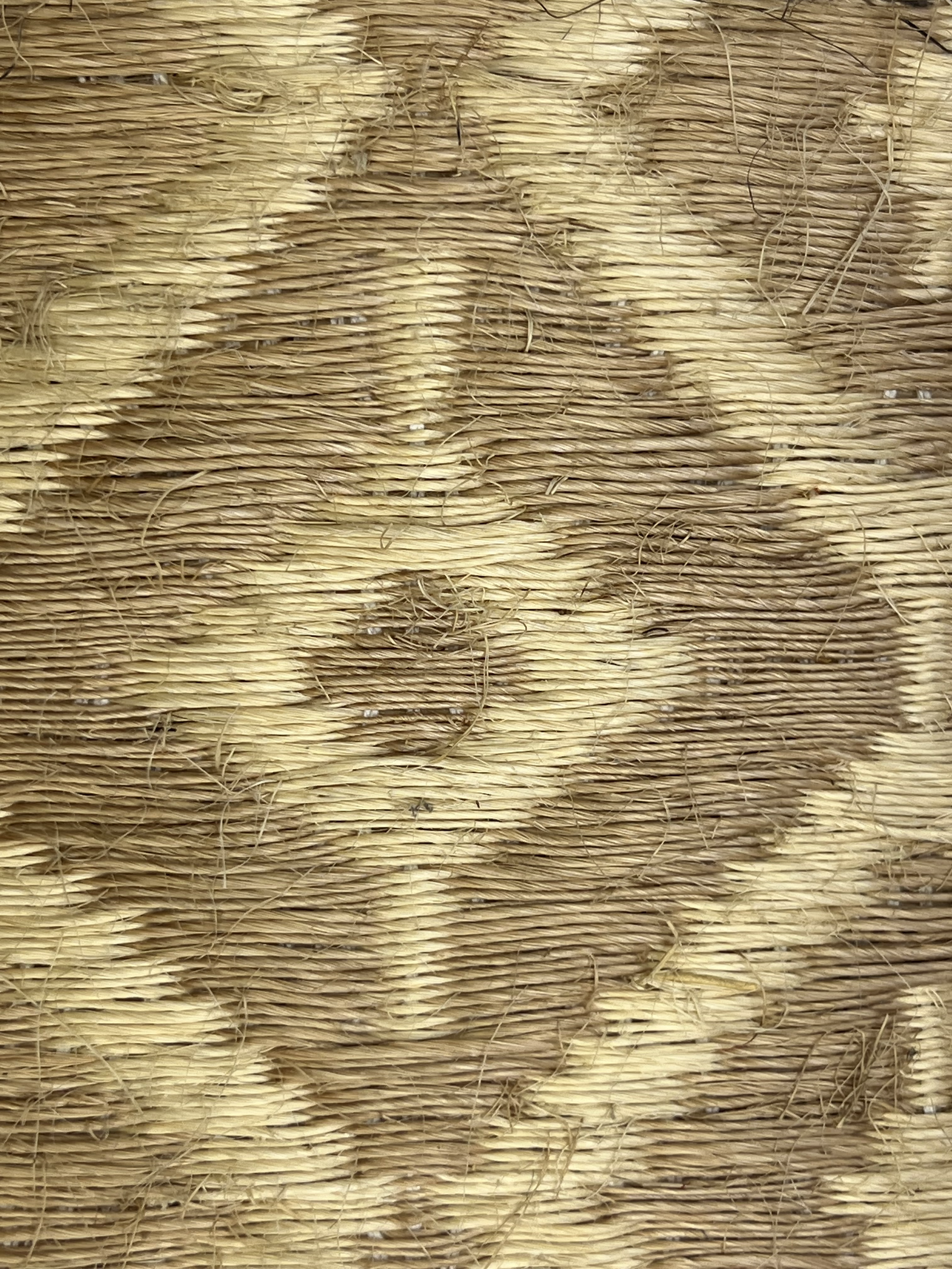 Taupe and Cream Large Diamond Medallion Weave Area Rug