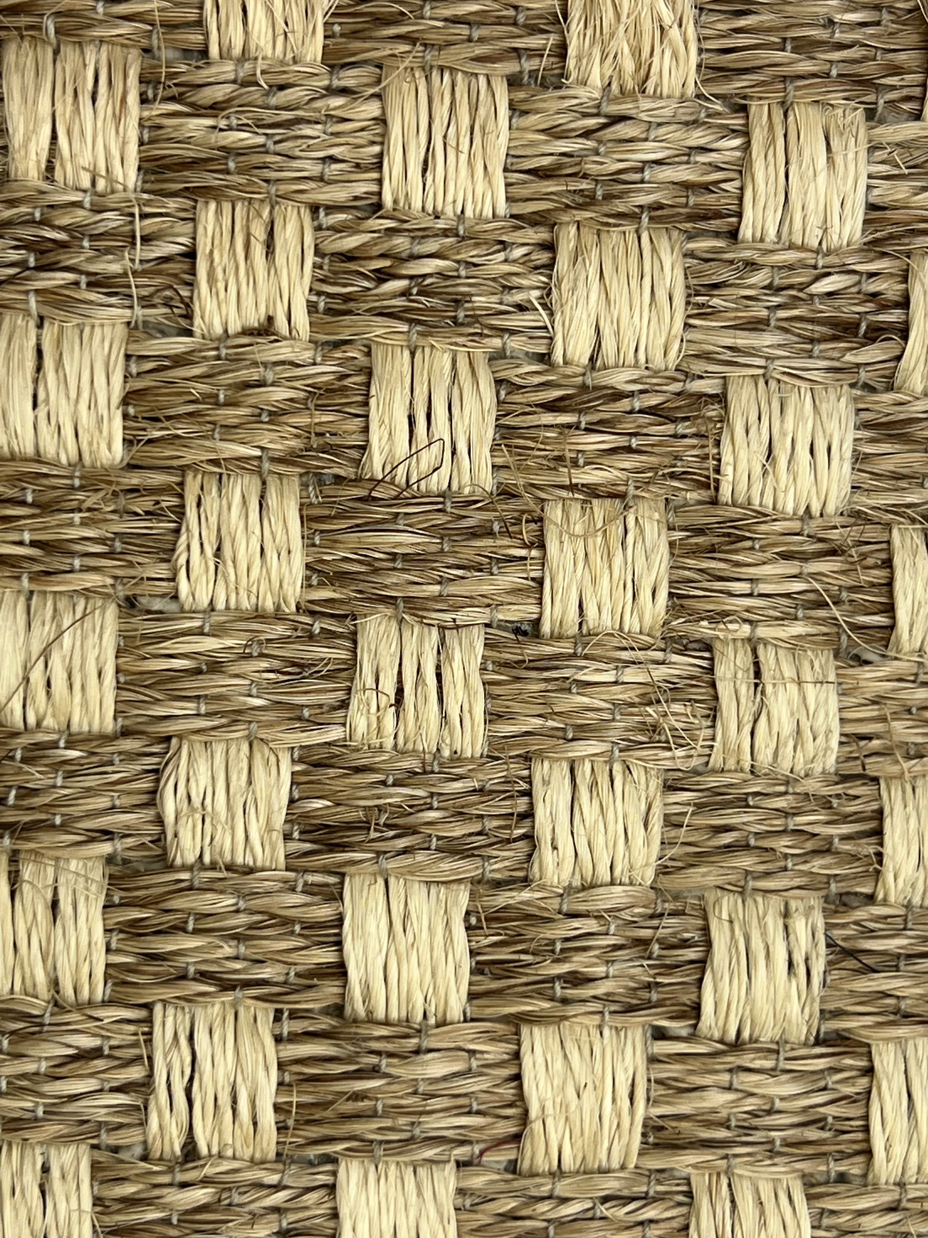 Brown and Cream Basketweave Area Rug