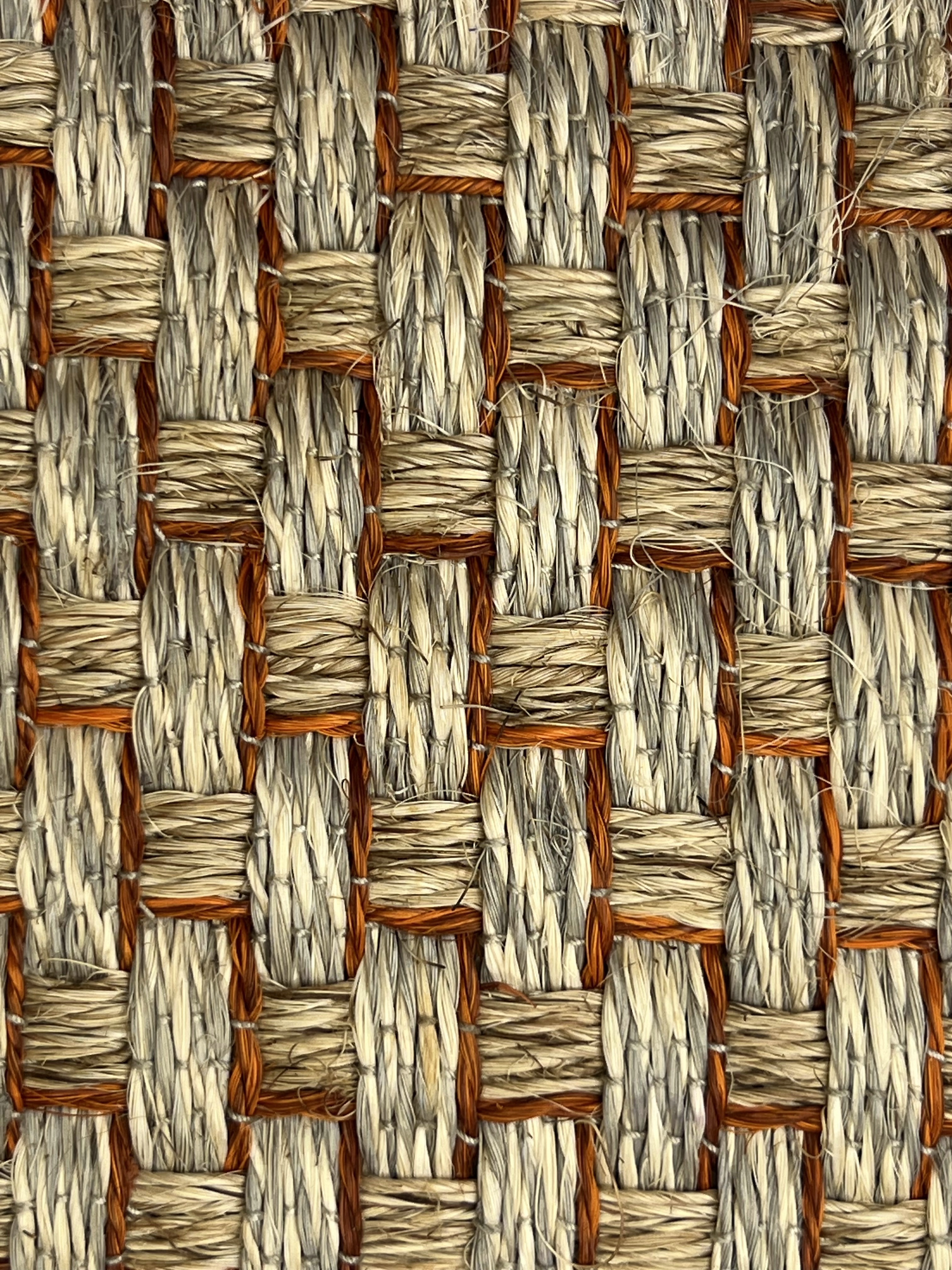 Brown, Cream and Rust Multicolor Basketweave Area Rug