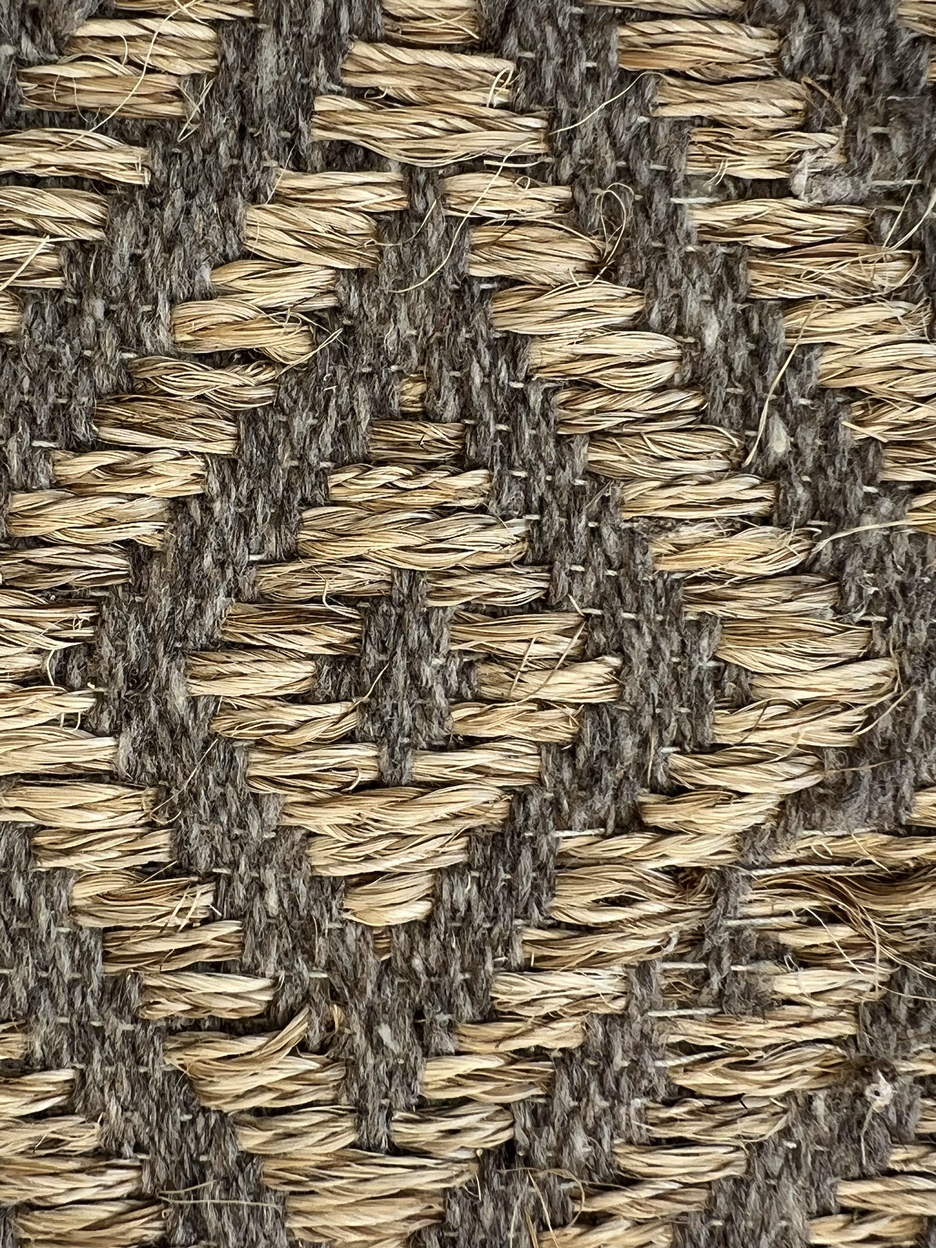 Grey and Natural Large Diamond Medallion Weave Area Rug