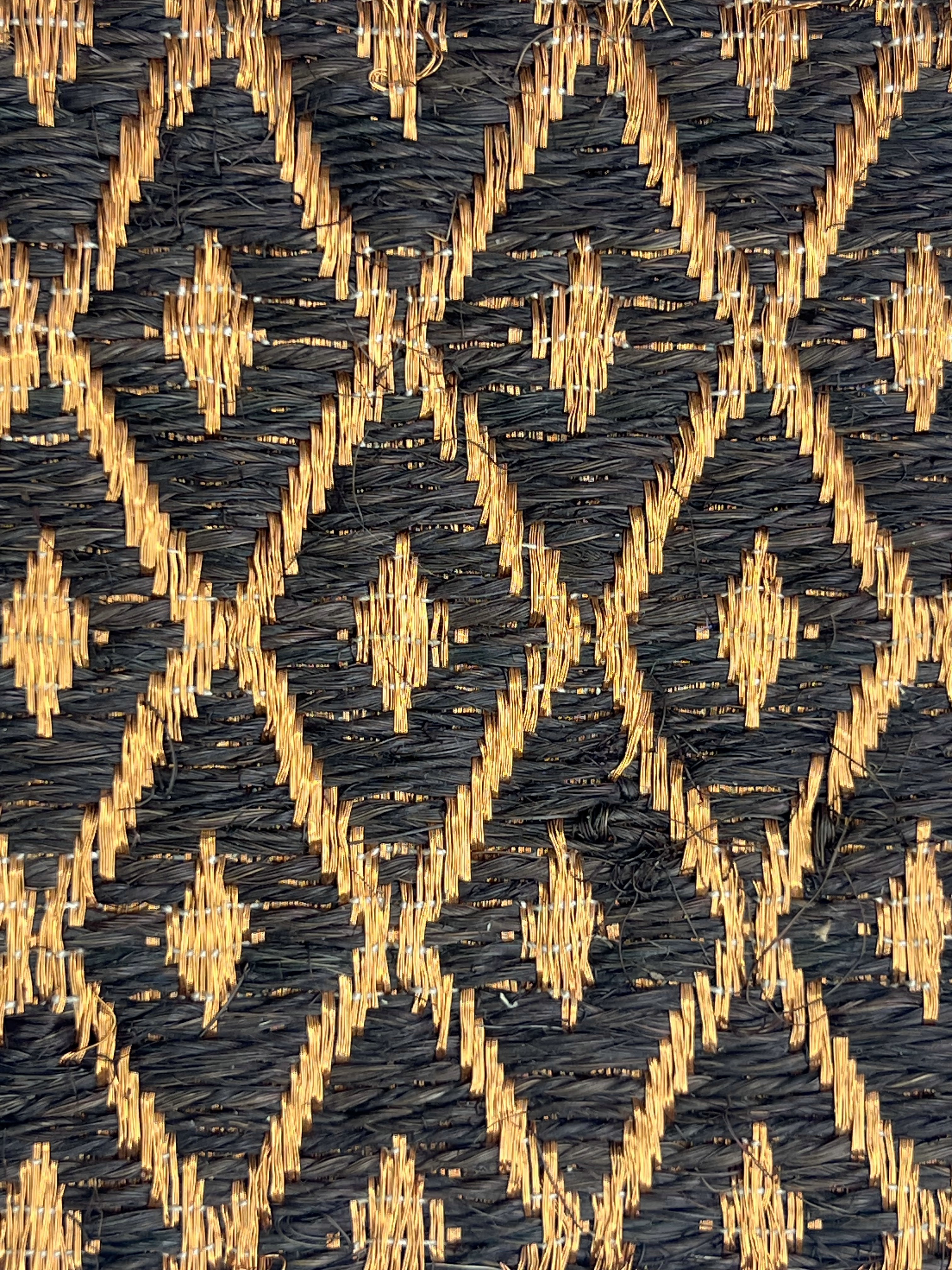 Charcoal and Tan Diamond-trellis Weave Area Rug