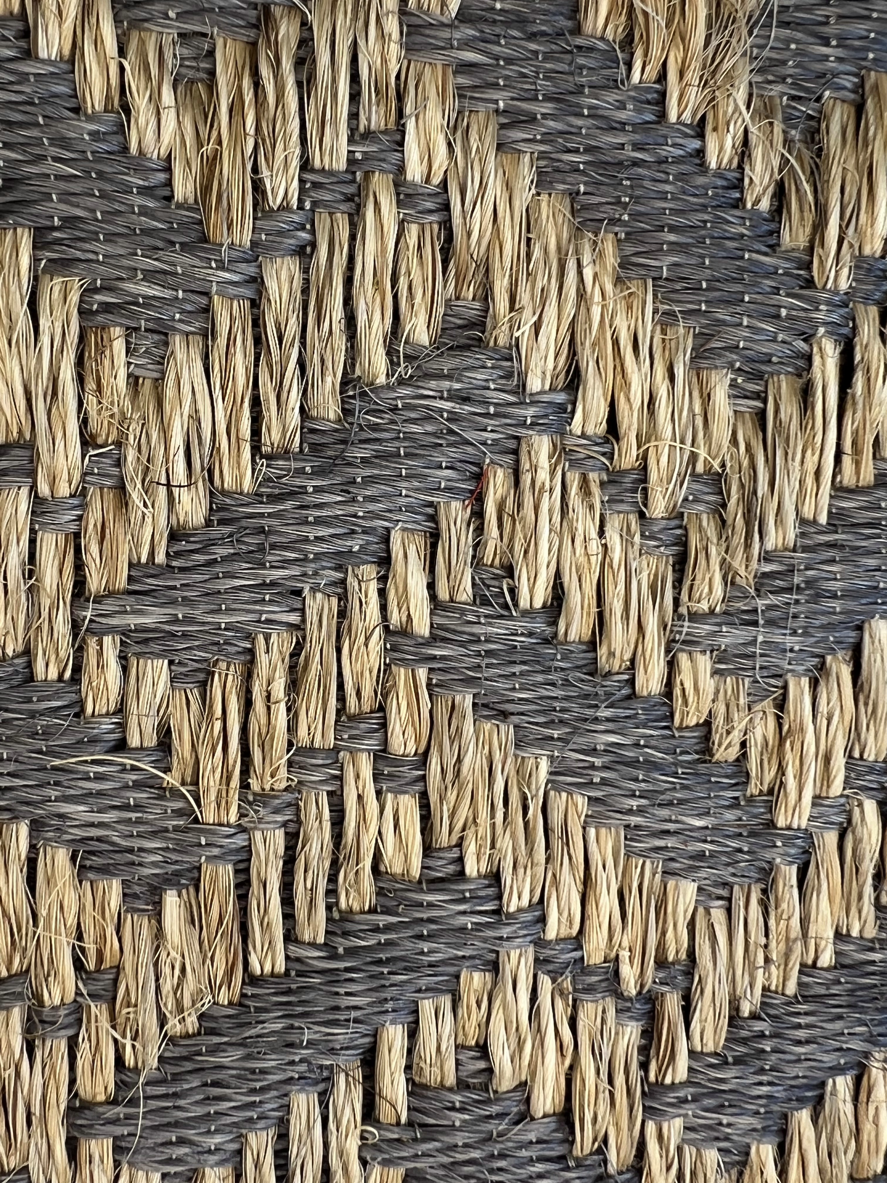 Grey and Tan Diamond Herringbone Weave Area Rug
