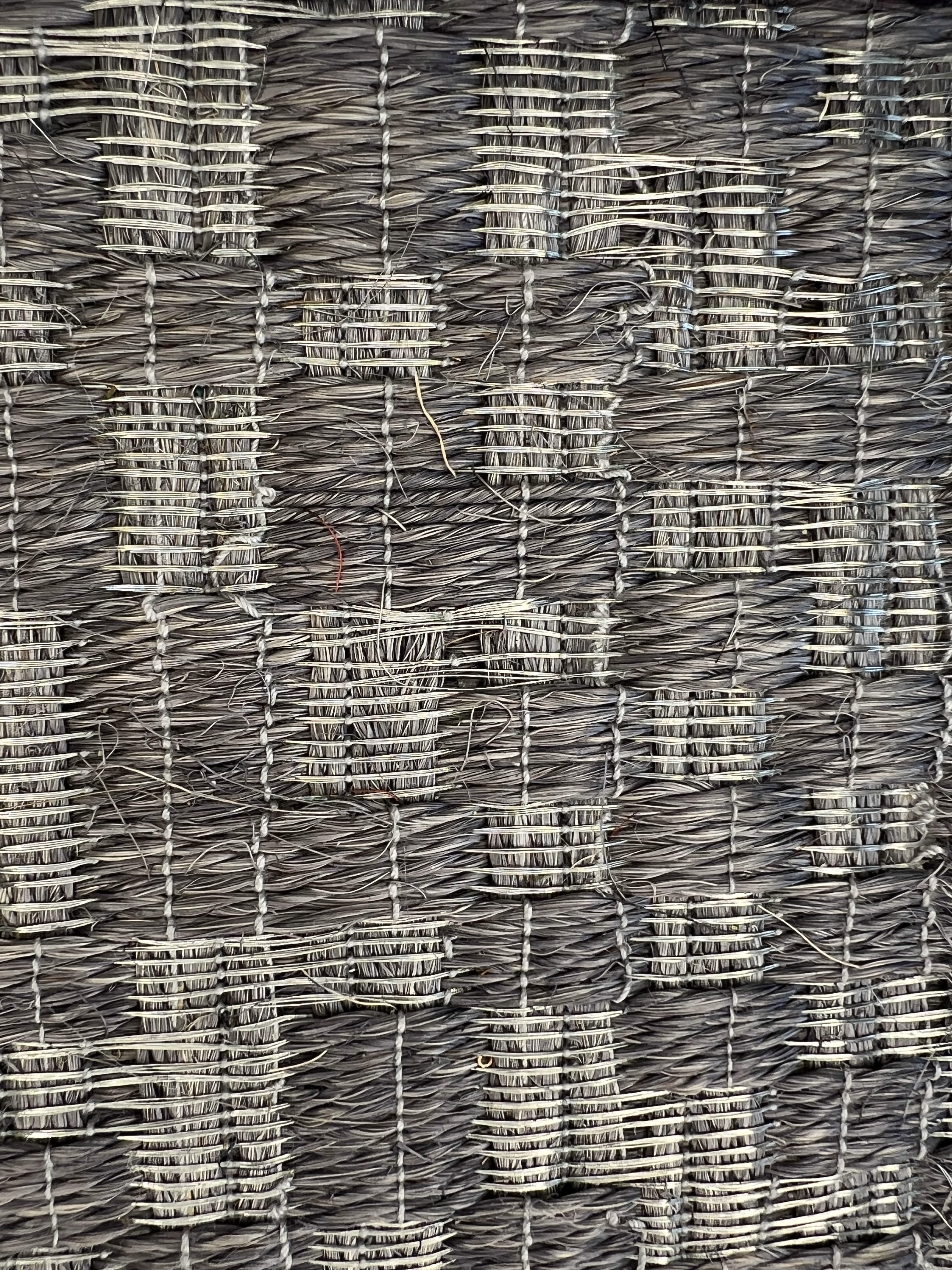 Charcoal and Cream Basketweave Melange Area Rug