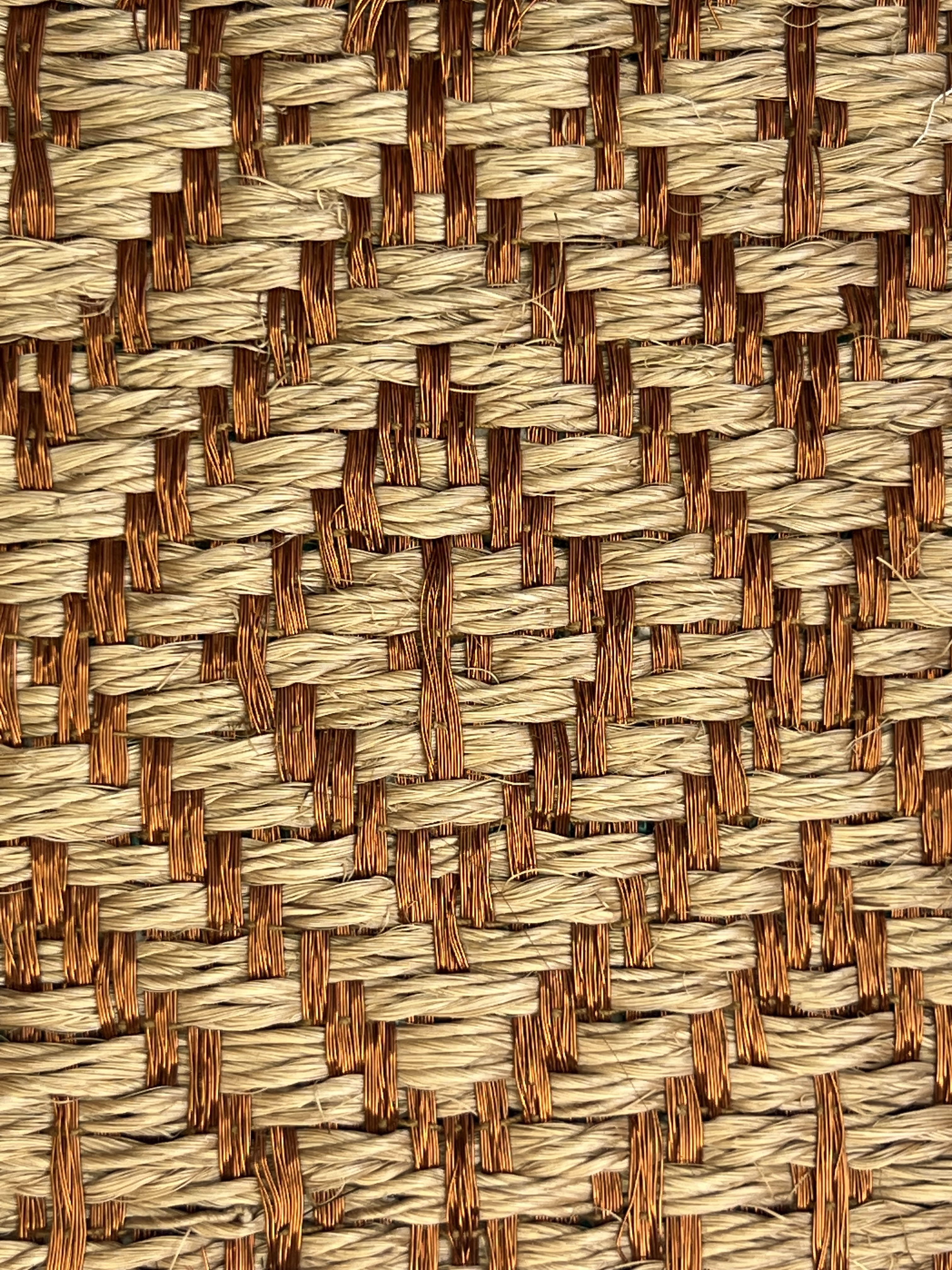 Natural Tan Diamond-lattice Weave Area Rug