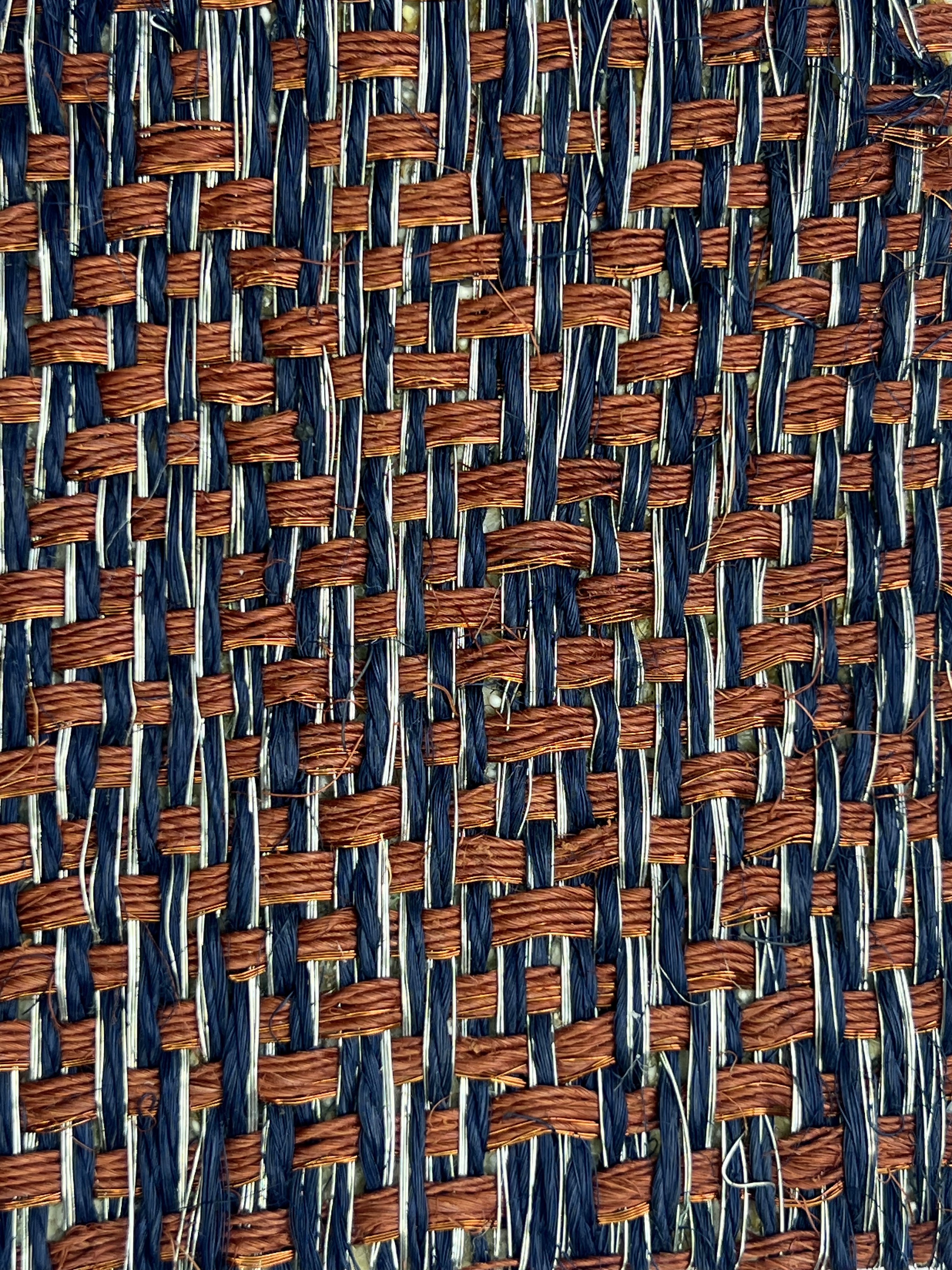 Brown and Tan Diagonal Weave Area Rug