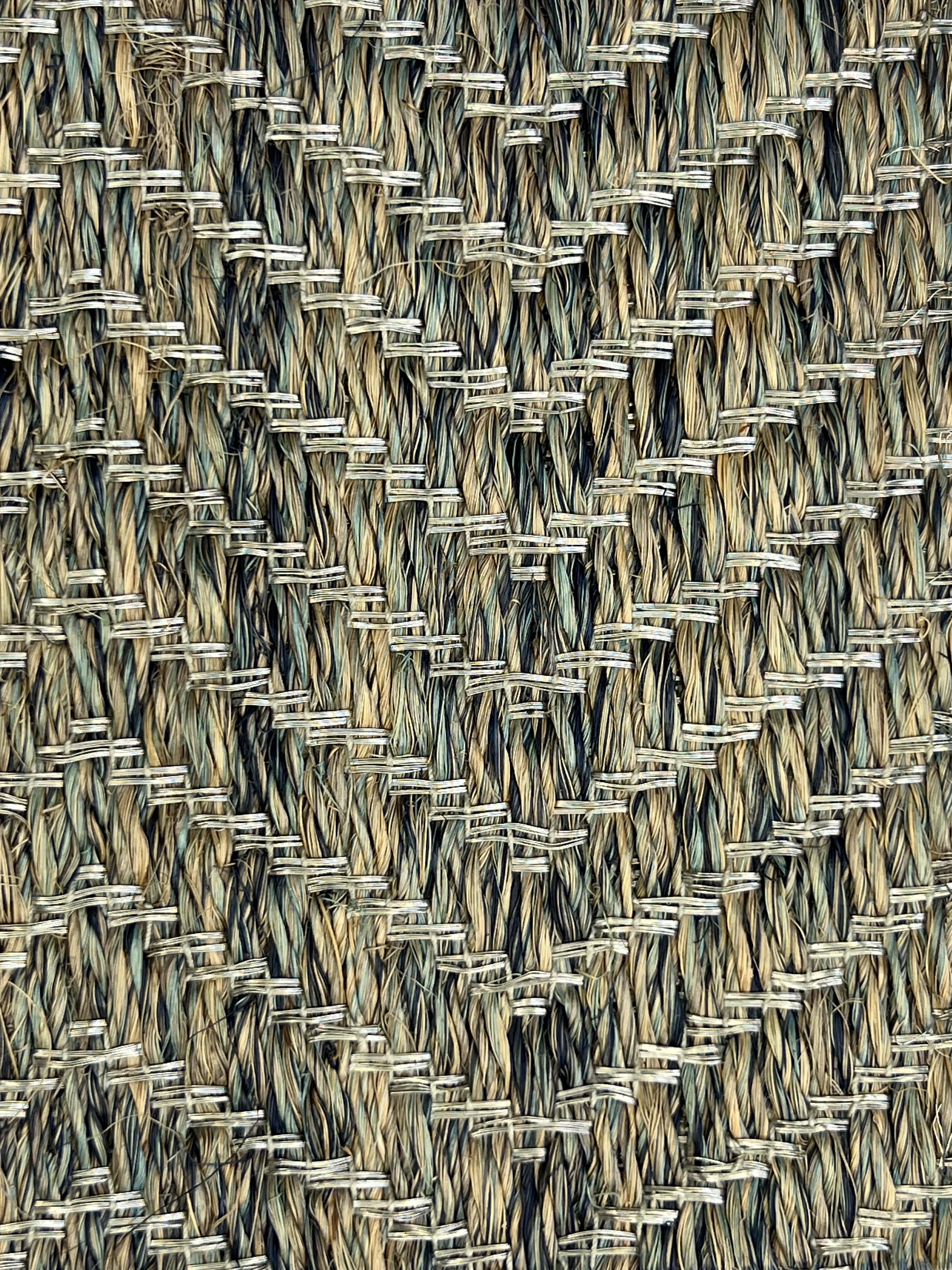 Grey and Cream Herringbone-texture Weave Area Rug