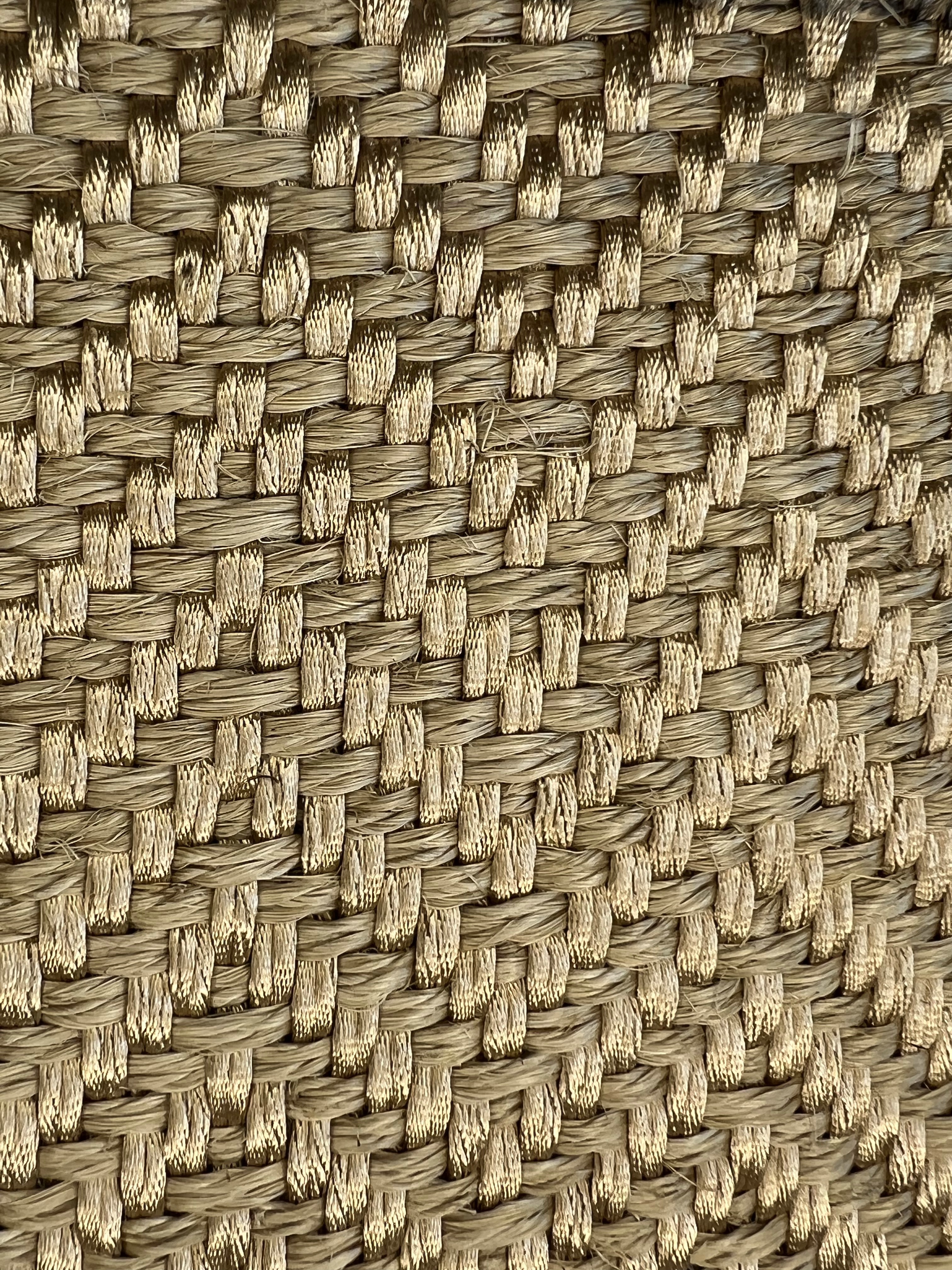 Natural Green-tan Herringbone Seagrass Area Rug