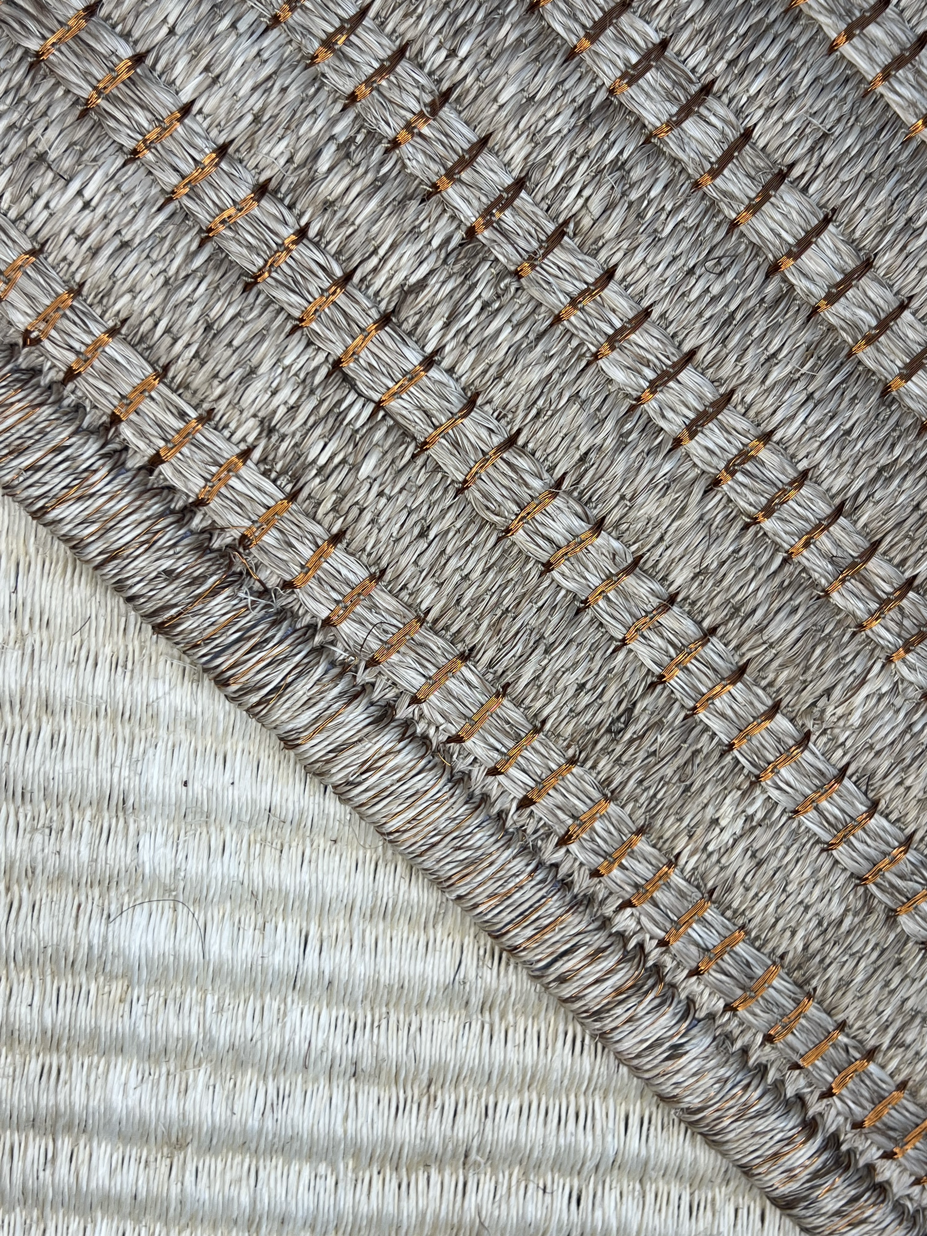 Taupe Diagonal Subtle-stripe Flatweave Area Rug