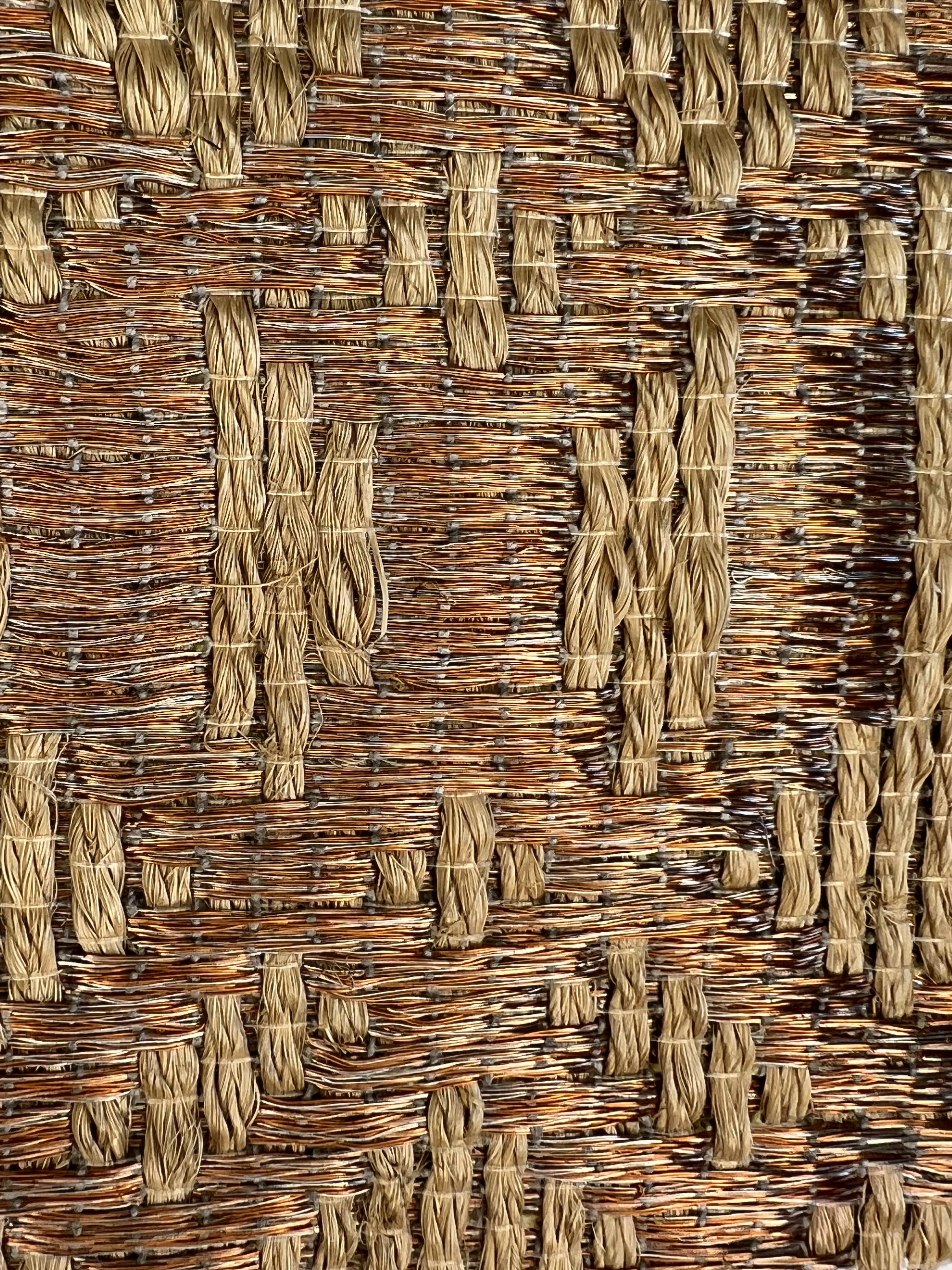 Rust and Brown Distressed Melange Weave Area Rug