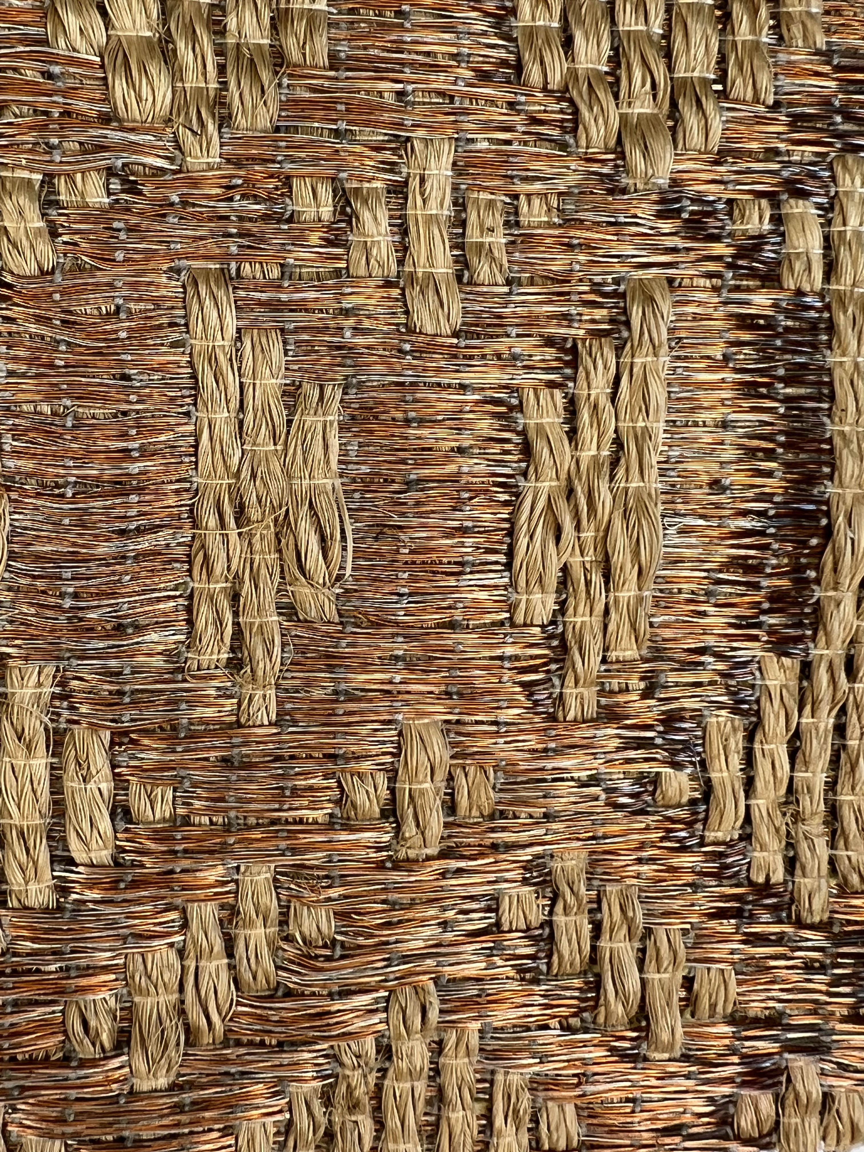 Rust and Brown Distressed Melange Weave Area Rug