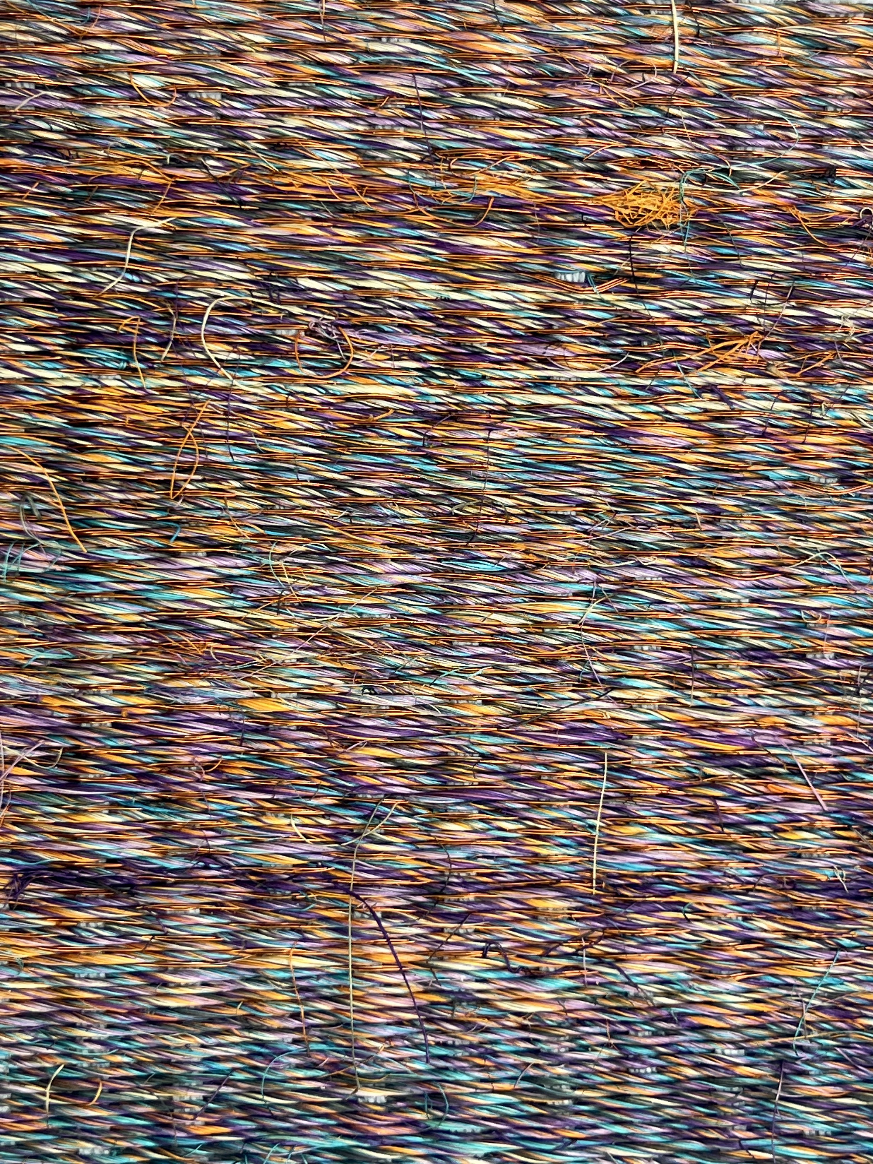 Multicolor Red, Blue and Tan Flecked Weave Area Rug