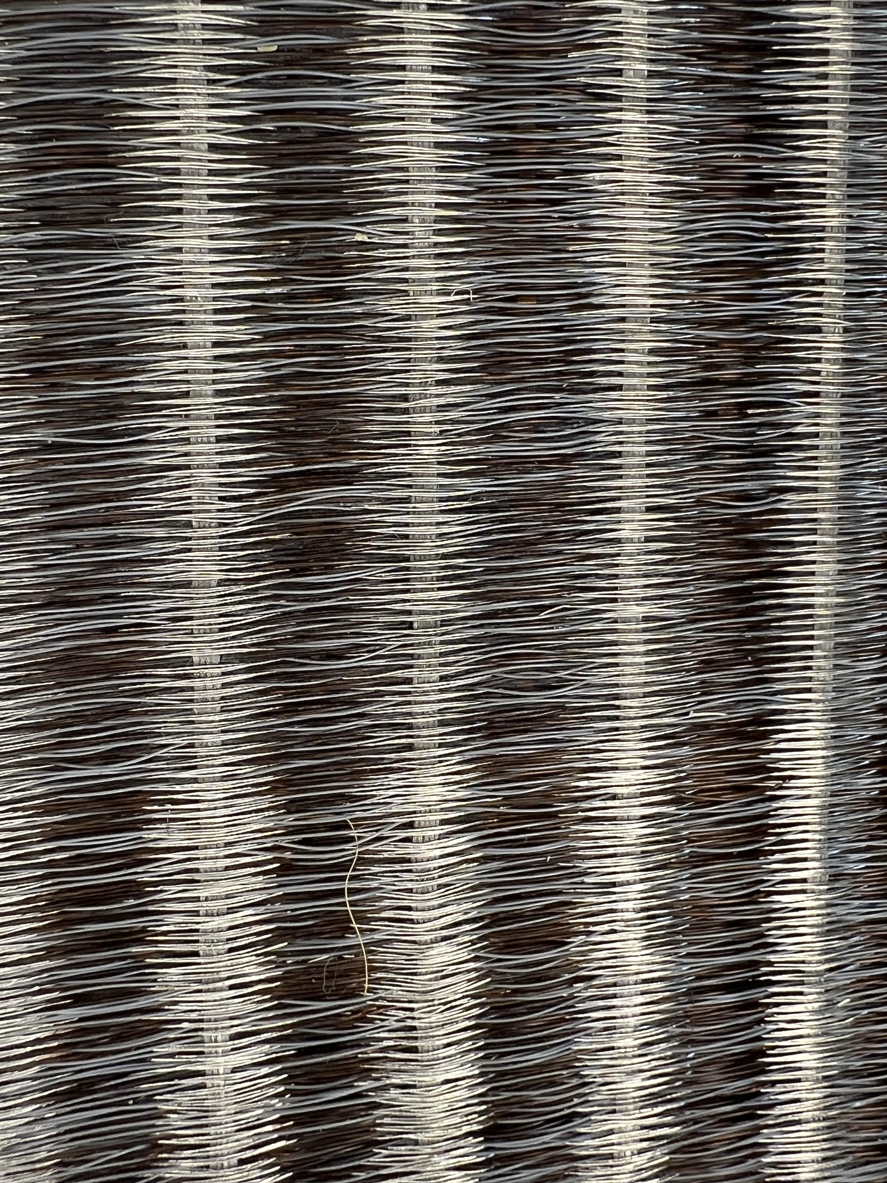 Black and White Vertical-streak Weave Area Rug