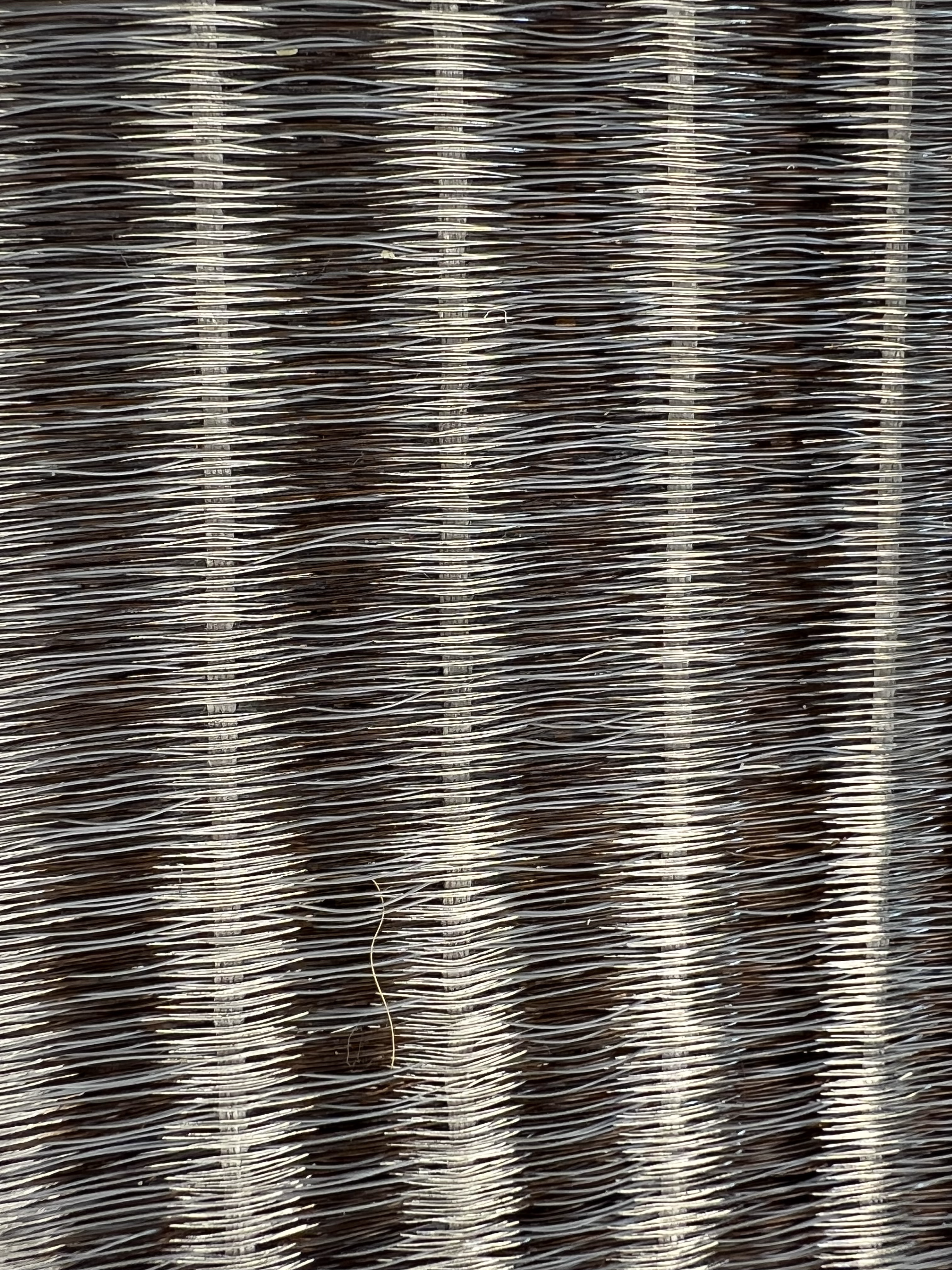 Black and White Vertical-streak Weave Area Rug