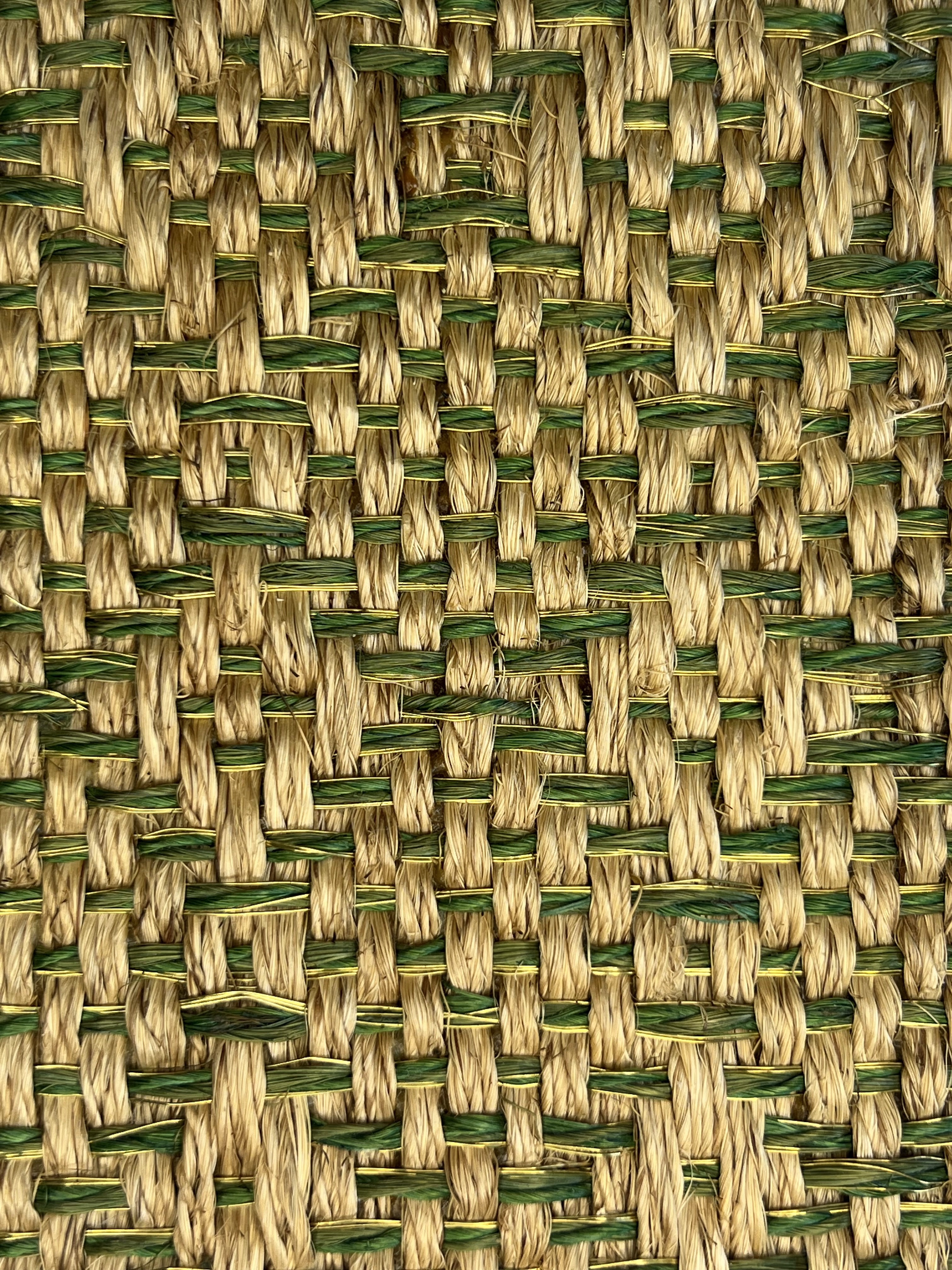 Olive Green and Tan Diamond Weave Area Rug