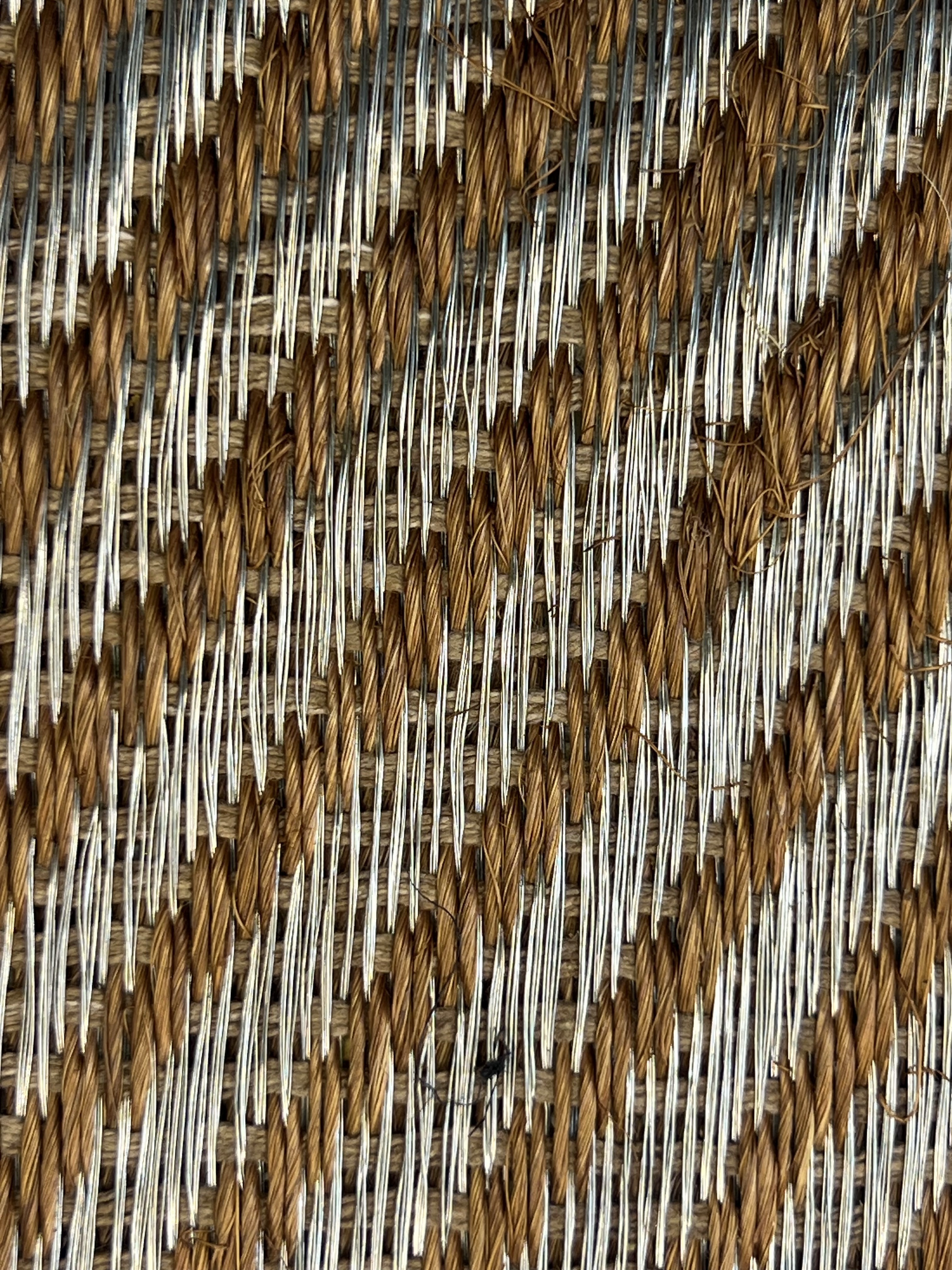 Orange, Brown and Grey Diagonal-stripe Weave Area Rug