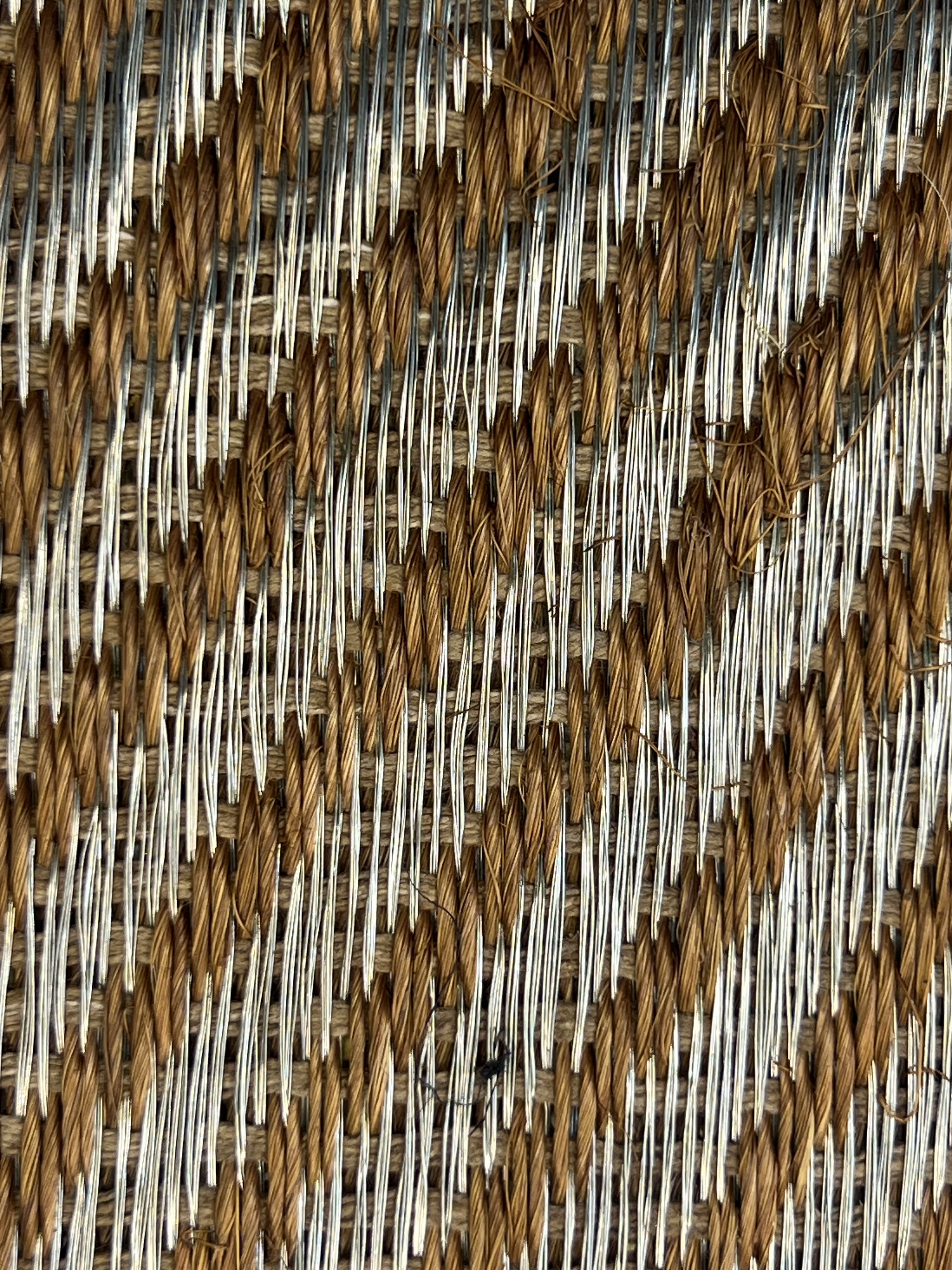 Orange, Brown and Grey Diagonal-stripe Weave Area Rug