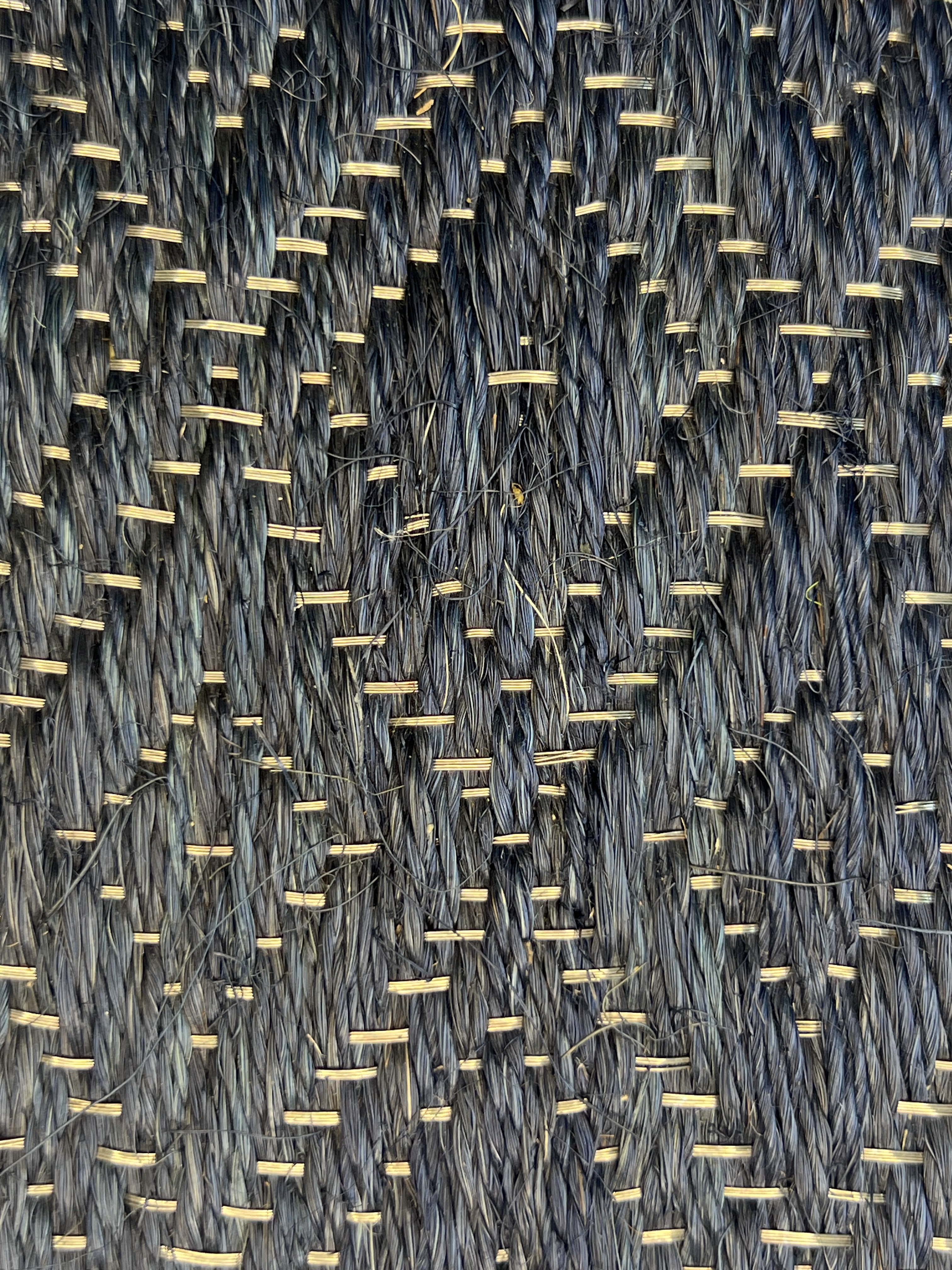 Blue-grey and Tan Diamond Weave Area Rug