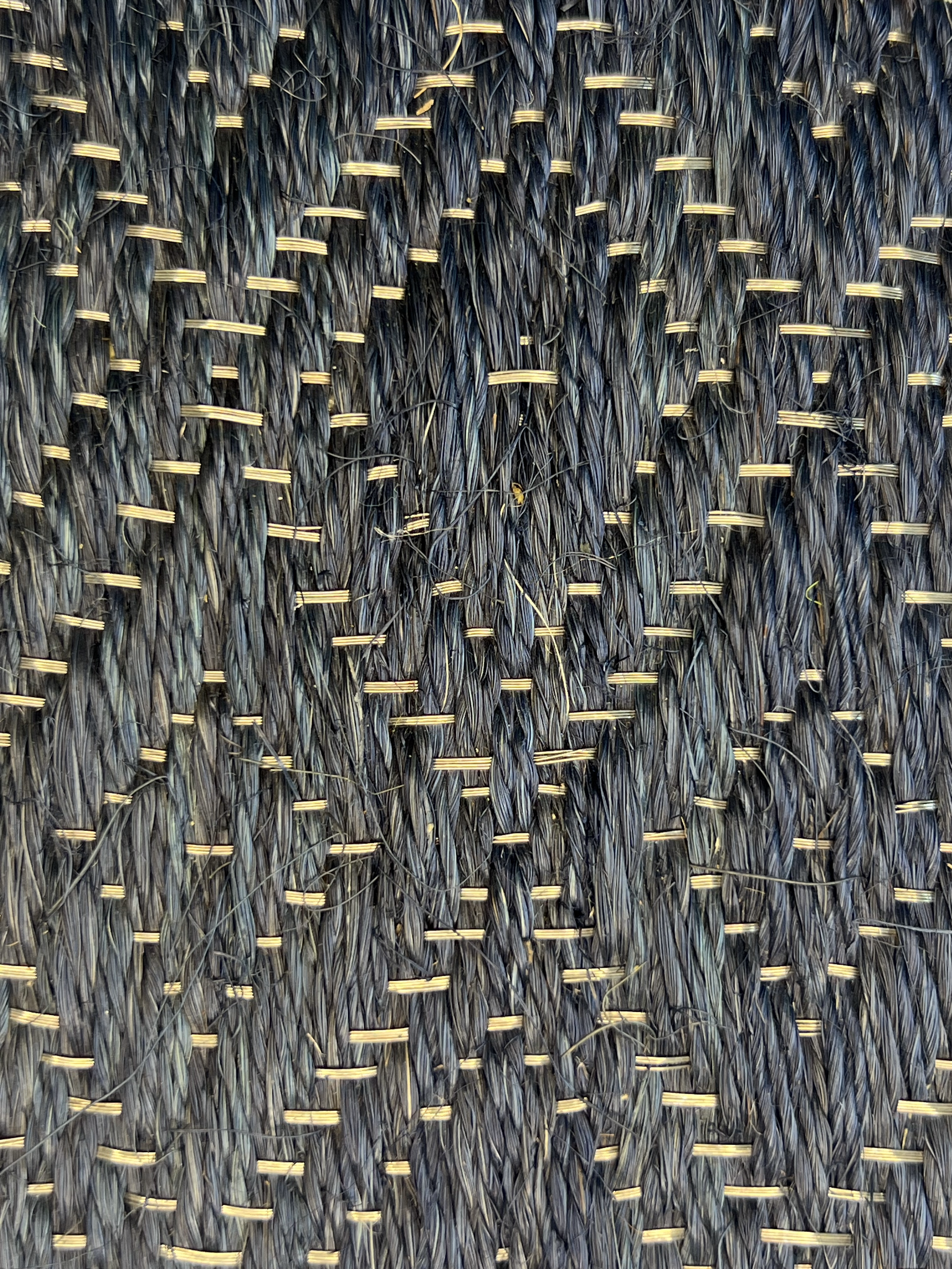 Blue-grey and Tan Diamond Weave Area Rug