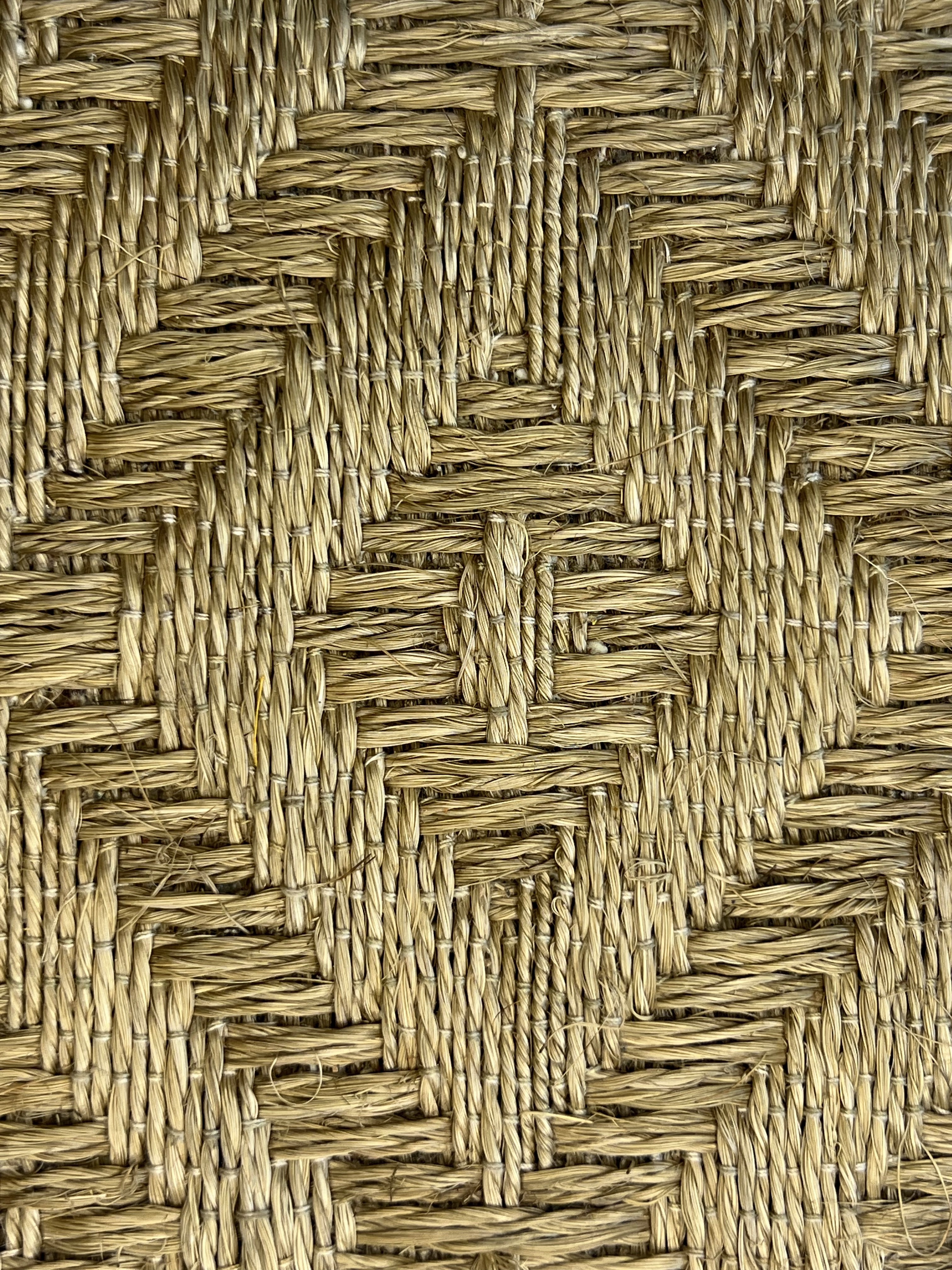 Natural Tan Diamond Herringbone Seagrass Area Rug