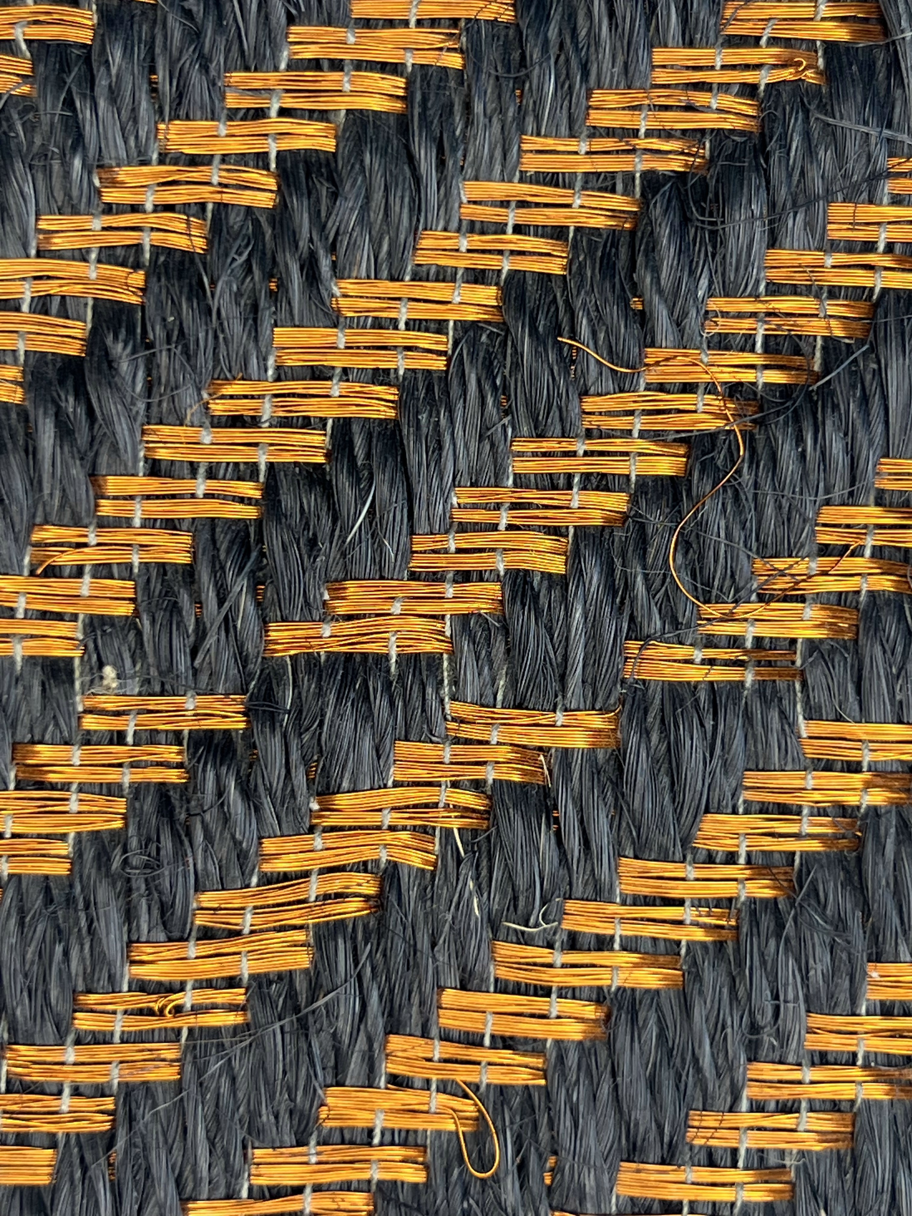 Charcoal and Gold Diagonal-stripe Weave Area Rug
