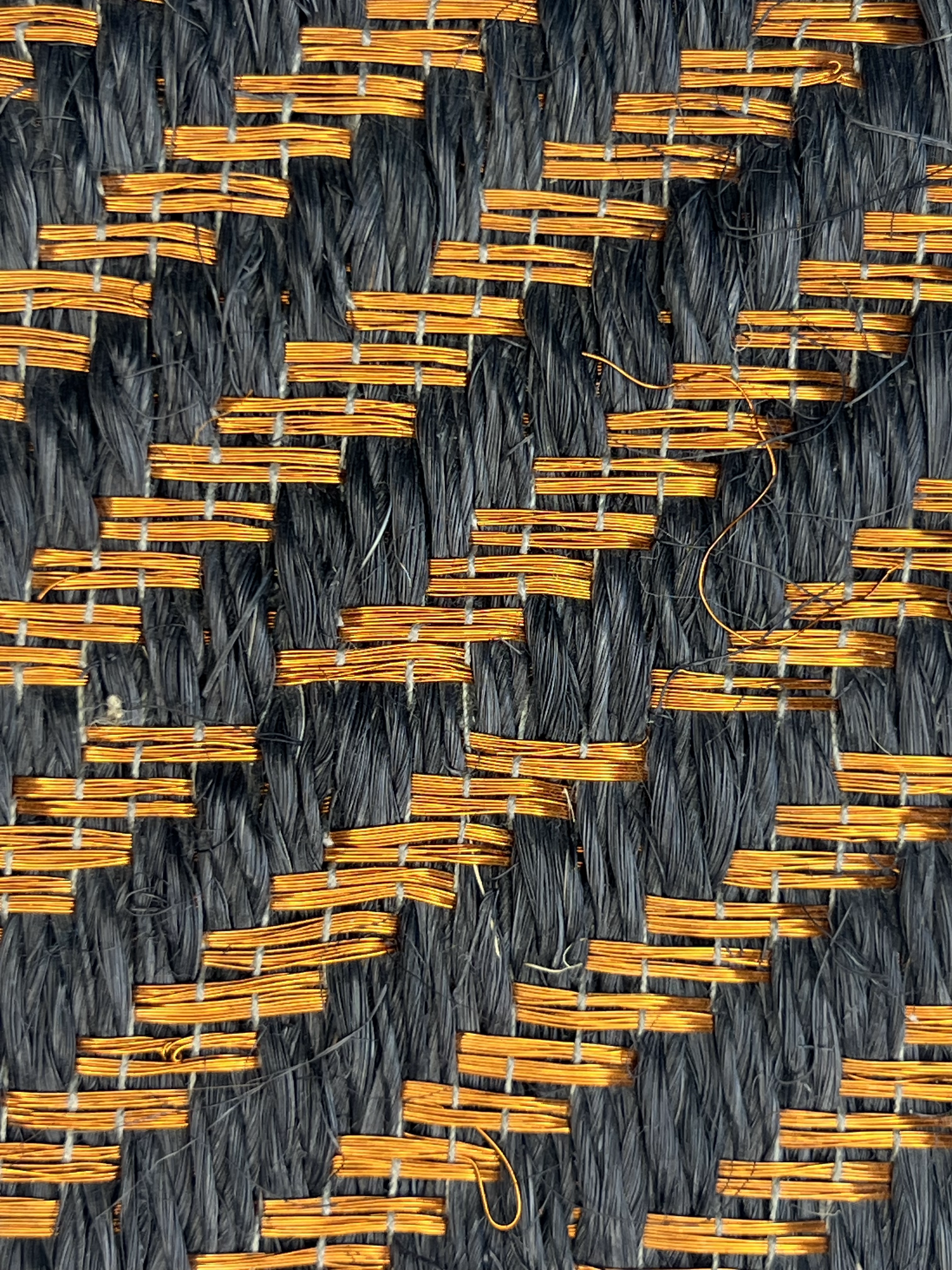Charcoal and Gold Diagonal-stripe Weave Area Rug