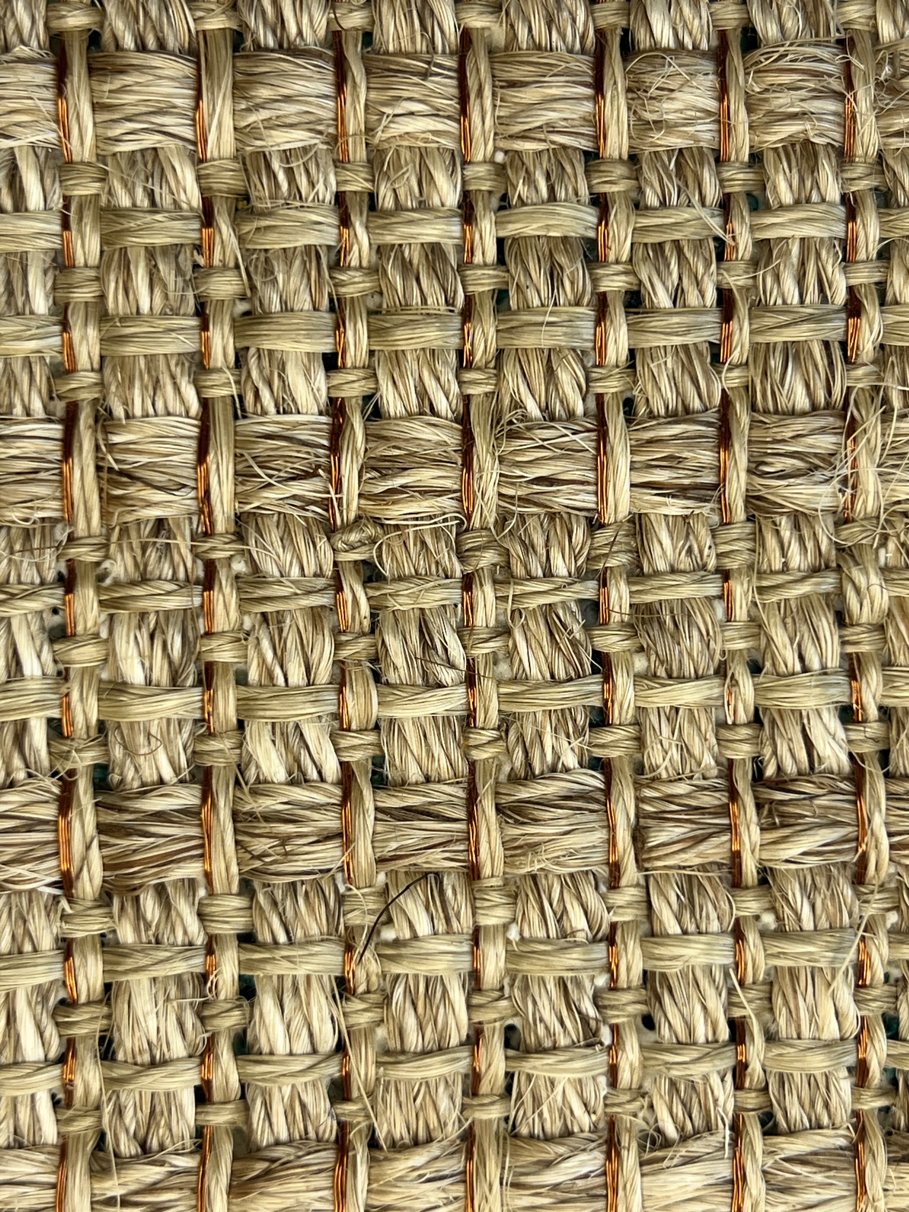 Natural Seagrass With Brown-fleck Basketweave Area Rug