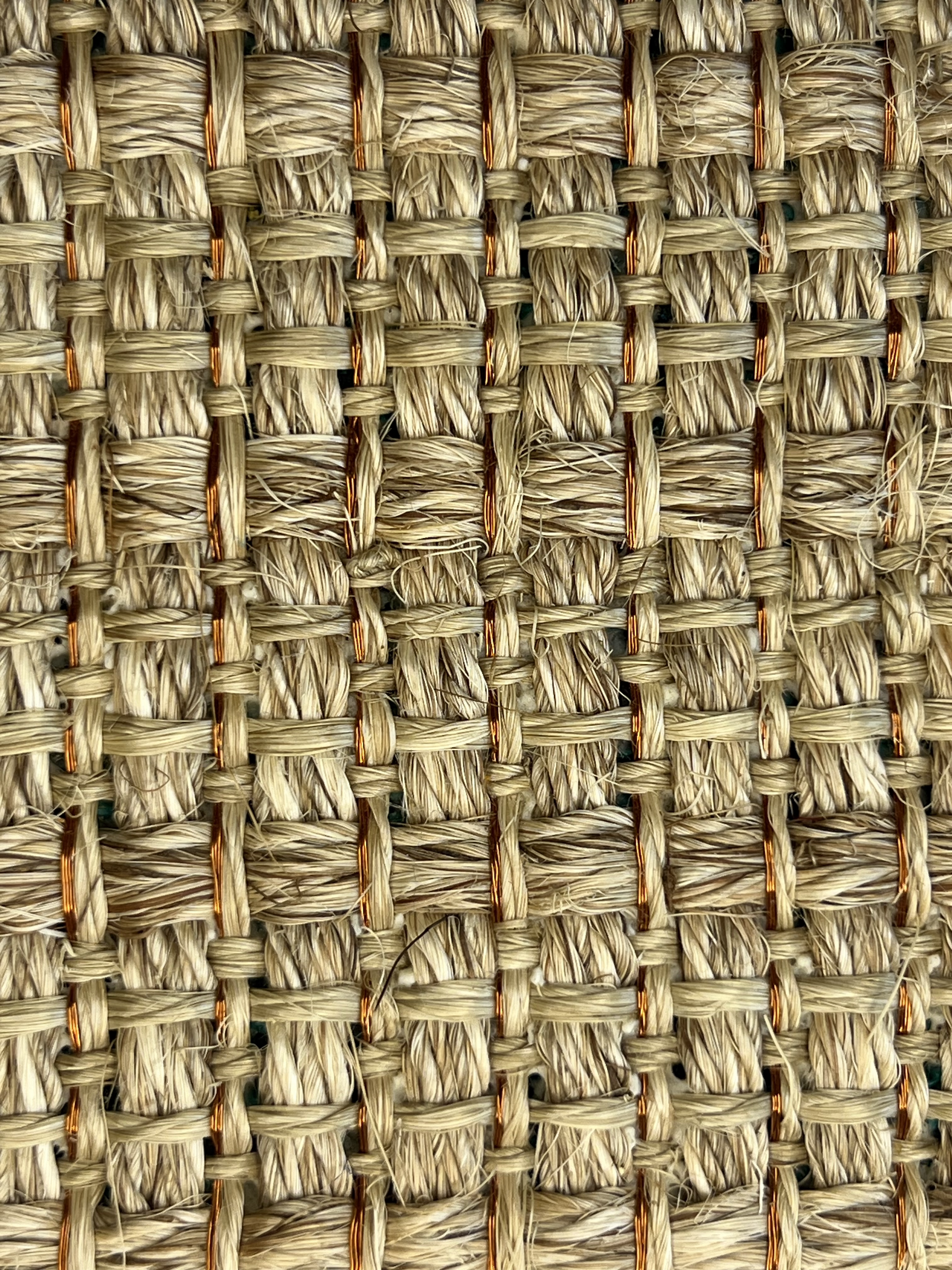 Natural Seagrass With Brown-fleck Basketweave Area Rug