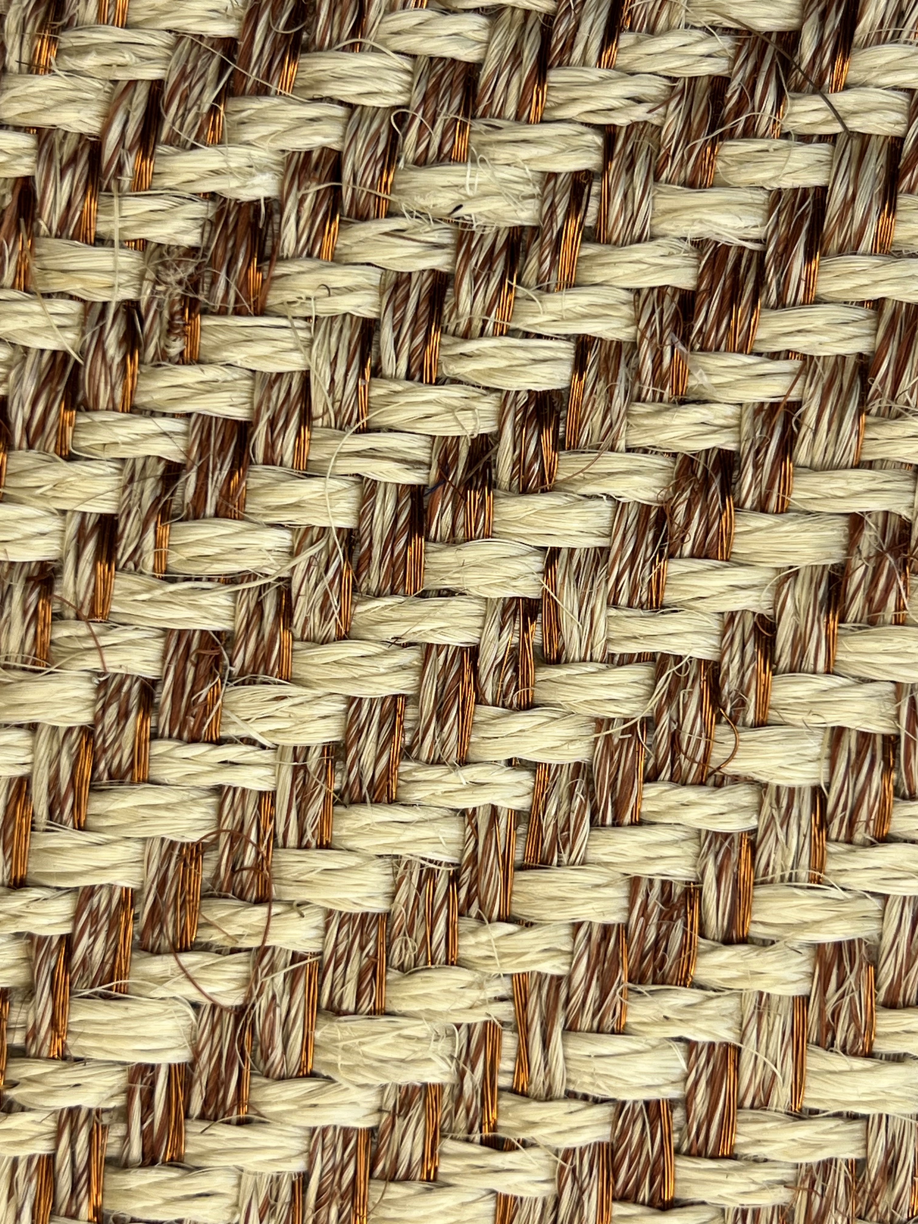 Tan and Brown Diagonal Twill Weave Area Rug