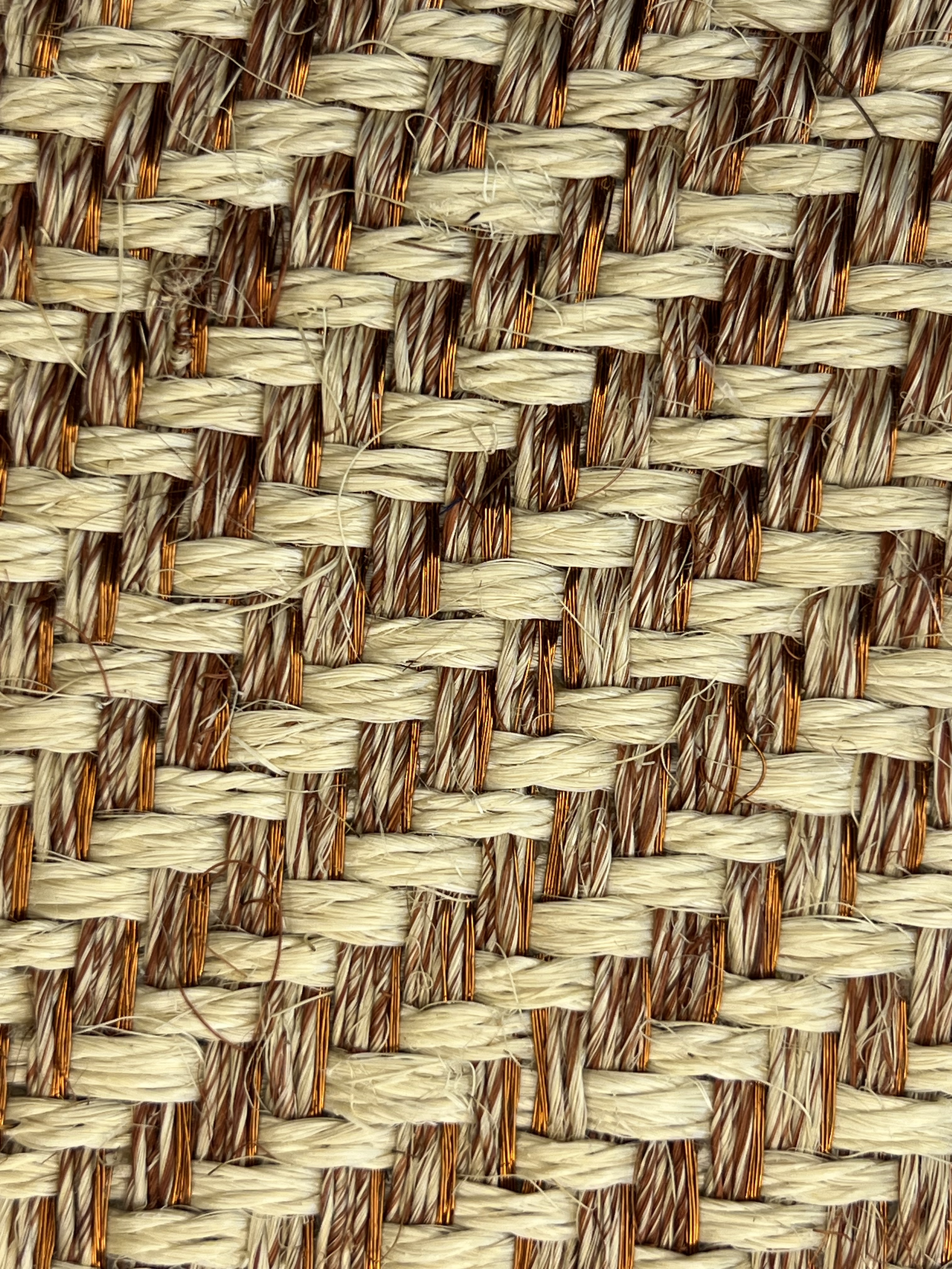 Tan and Brown Diagonal Twill Weave Area Rug