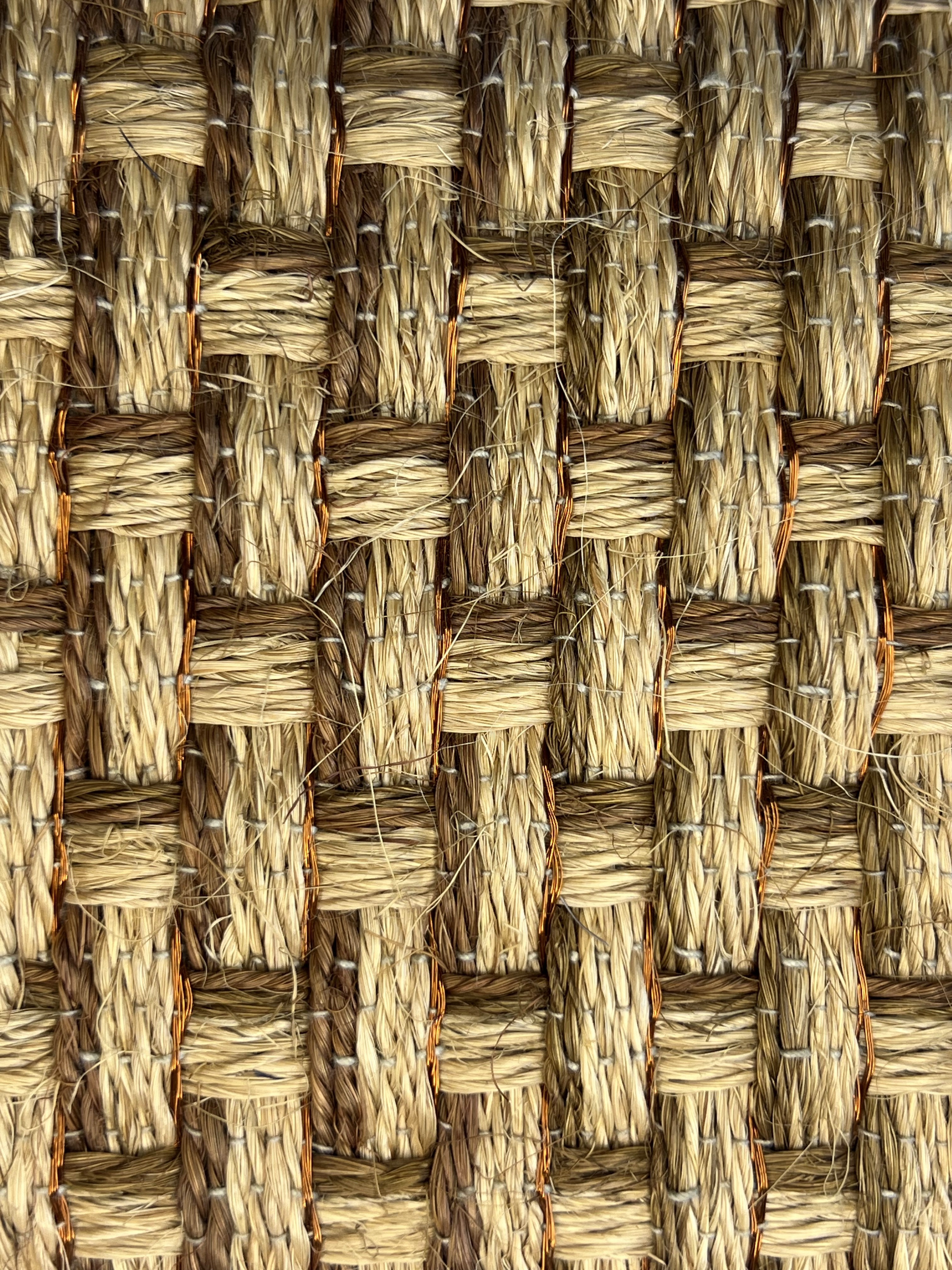 Brown and Tan Chunky Basketweave Area Rug