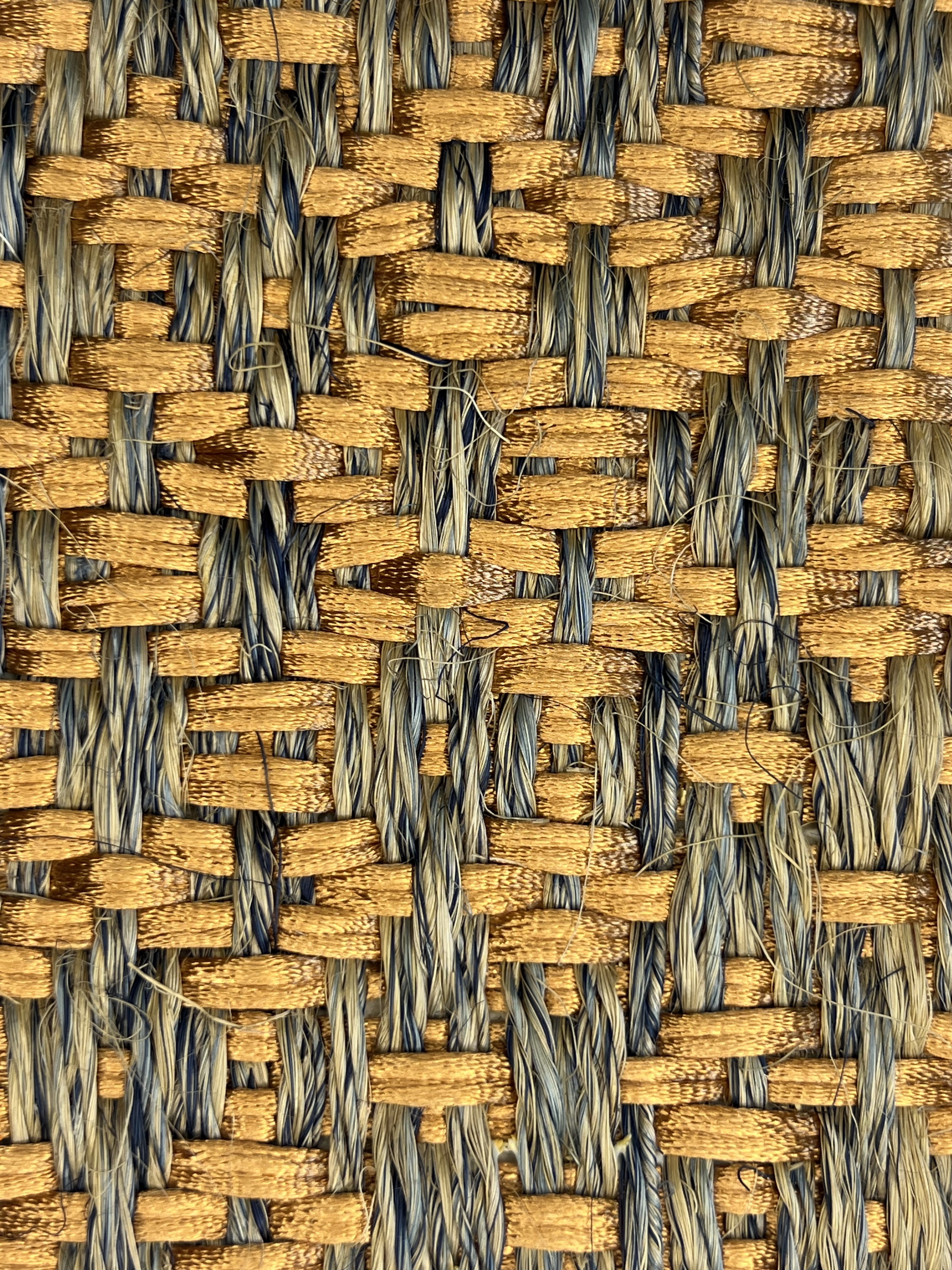 Mustard-gold and Grey Woven-block Weave Area Rug