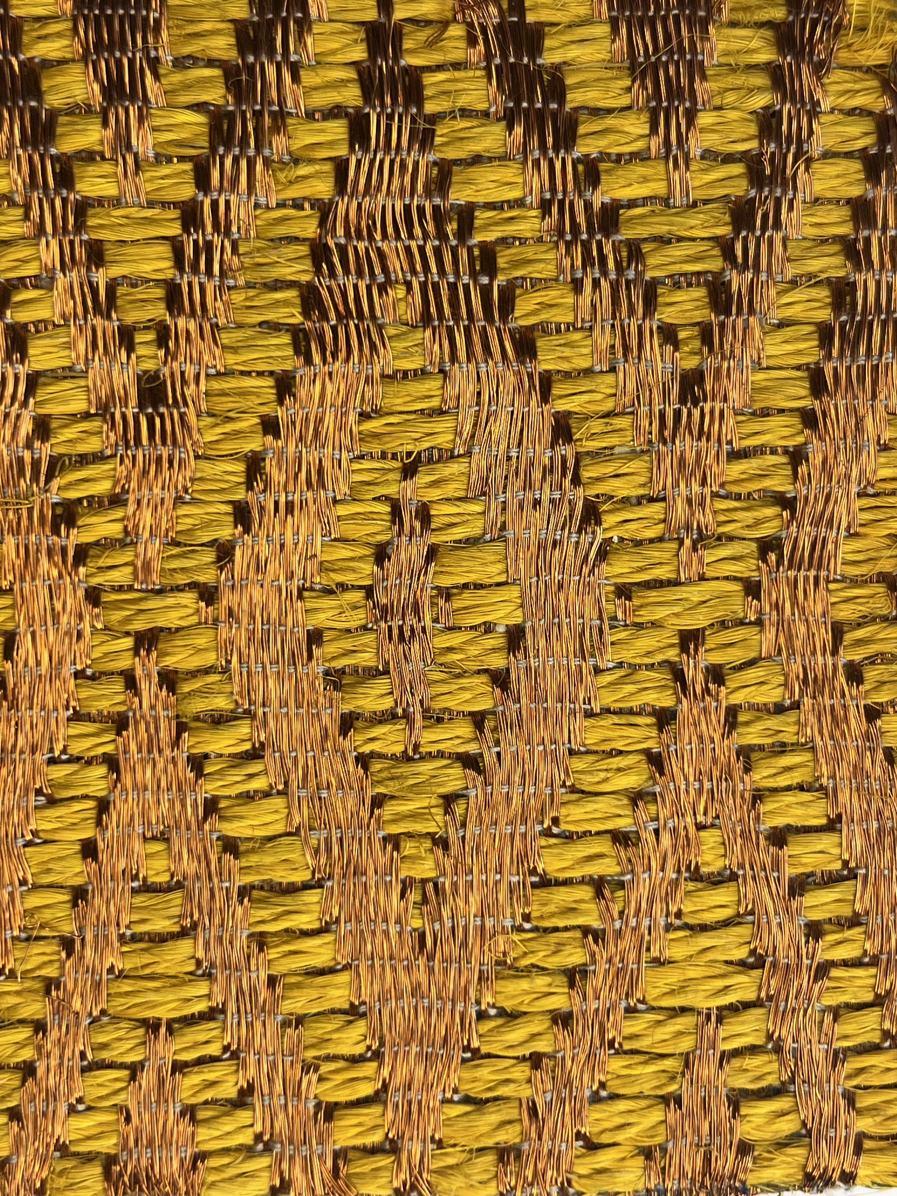 Mustard-yellow and Brown Aztec Diamond Weave Area Rug
