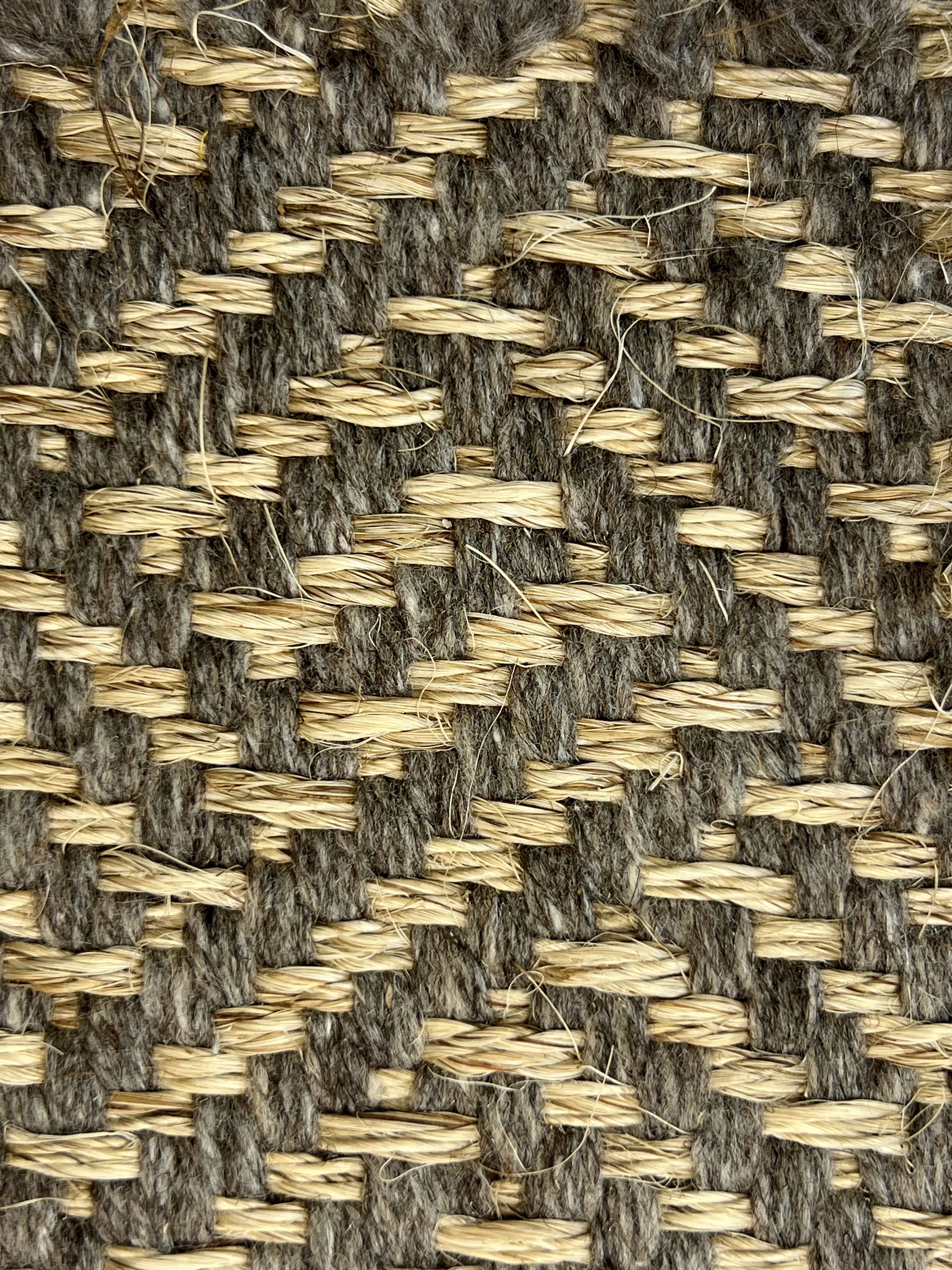 Brown and Tan Diamond Herringbone Weave Area Rug