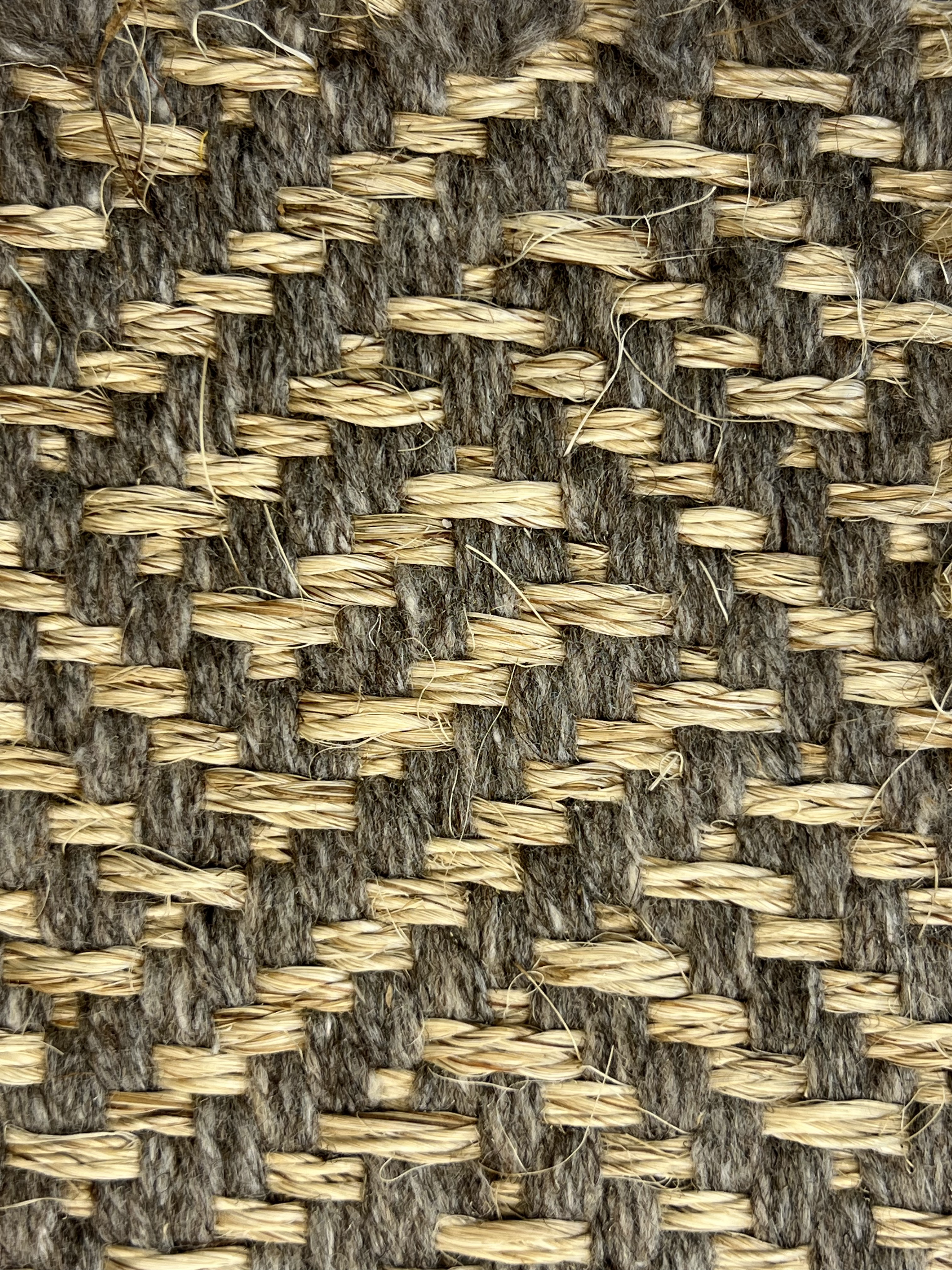 Brown and Tan Diamond Herringbone Weave Area Rug