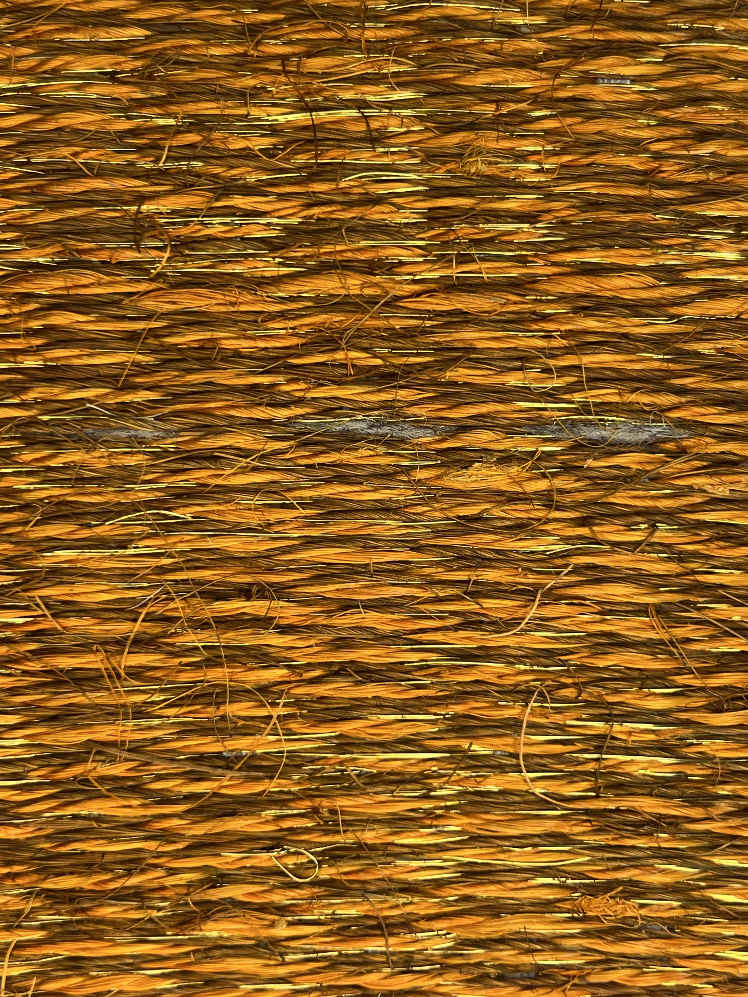 Bright Copper-orange and Olive Weave Area Rug