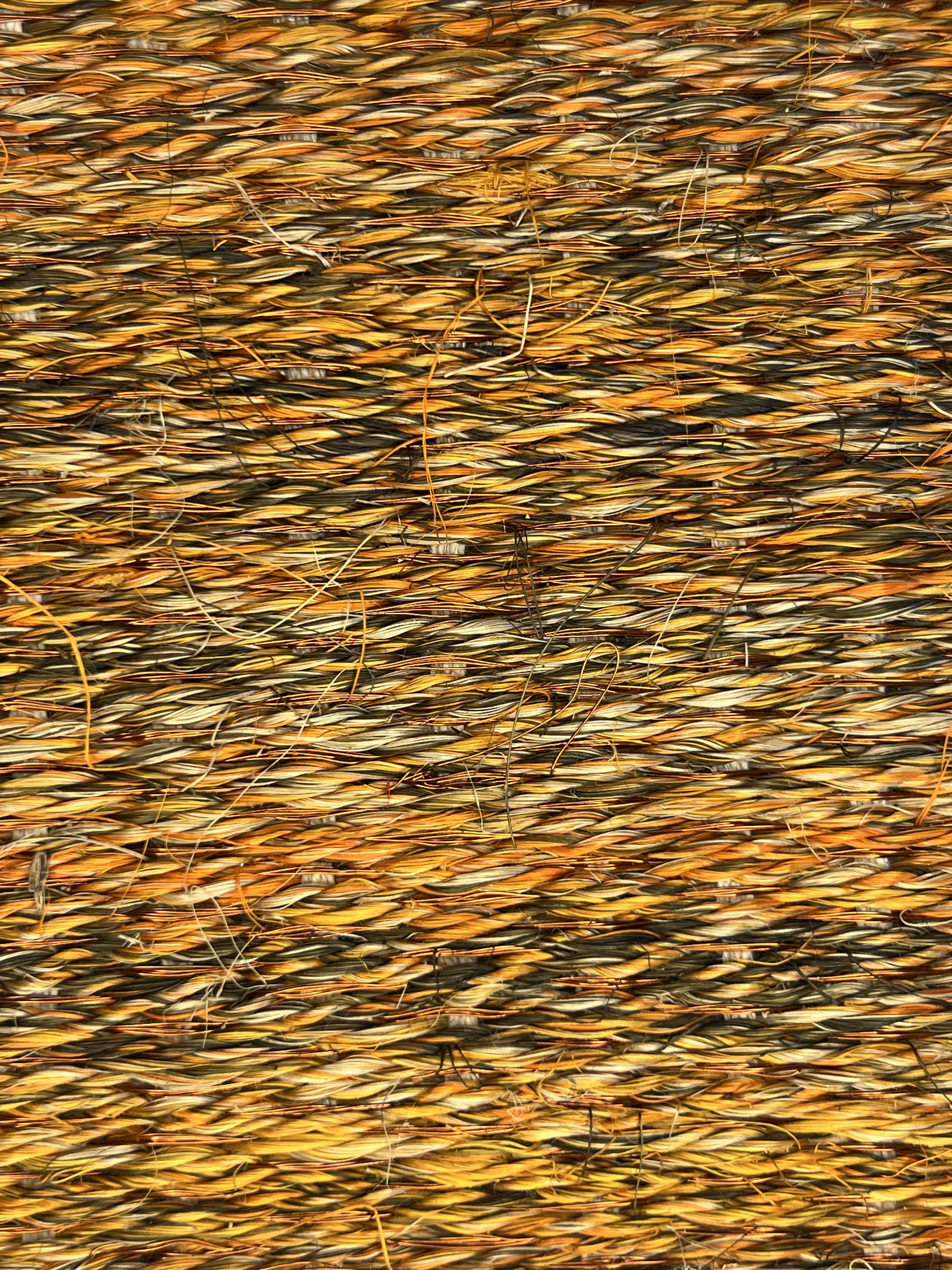 Orange-gold and Brown Melange Weave Area Rug