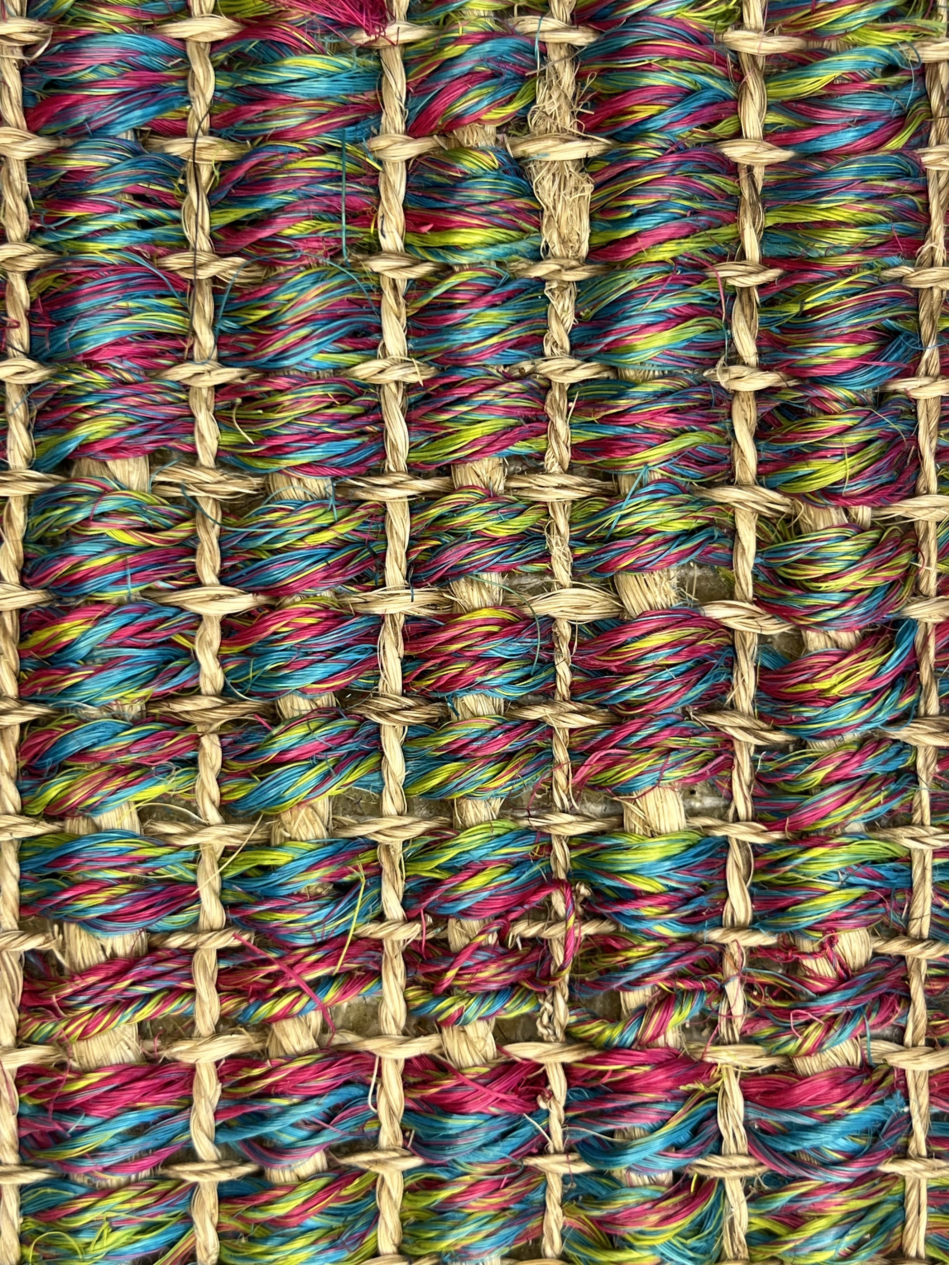 Multicolor Rainbow Flecked Weave Area Rug
