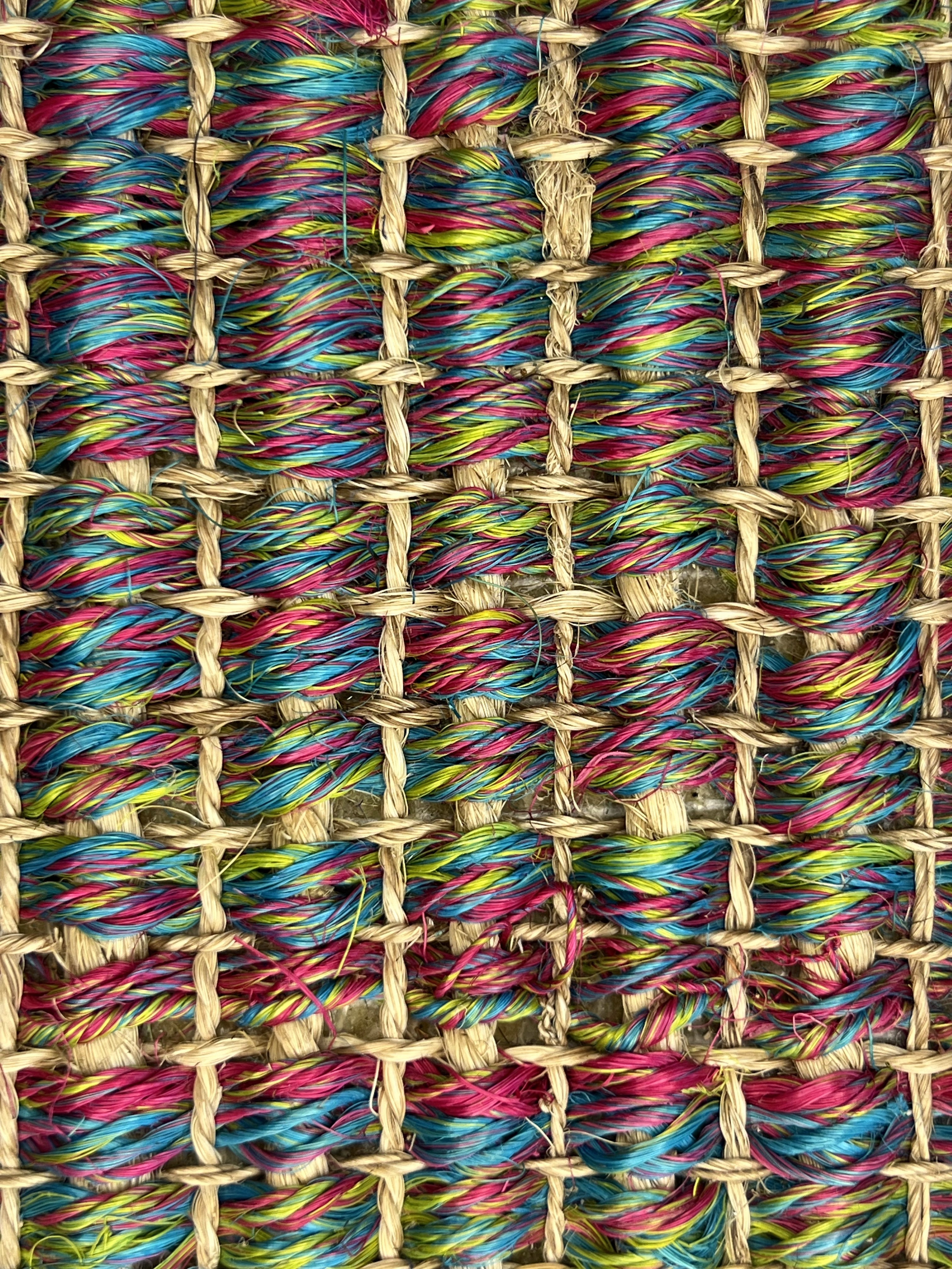 Multicolor Rainbow Flecked Weave Area Rug